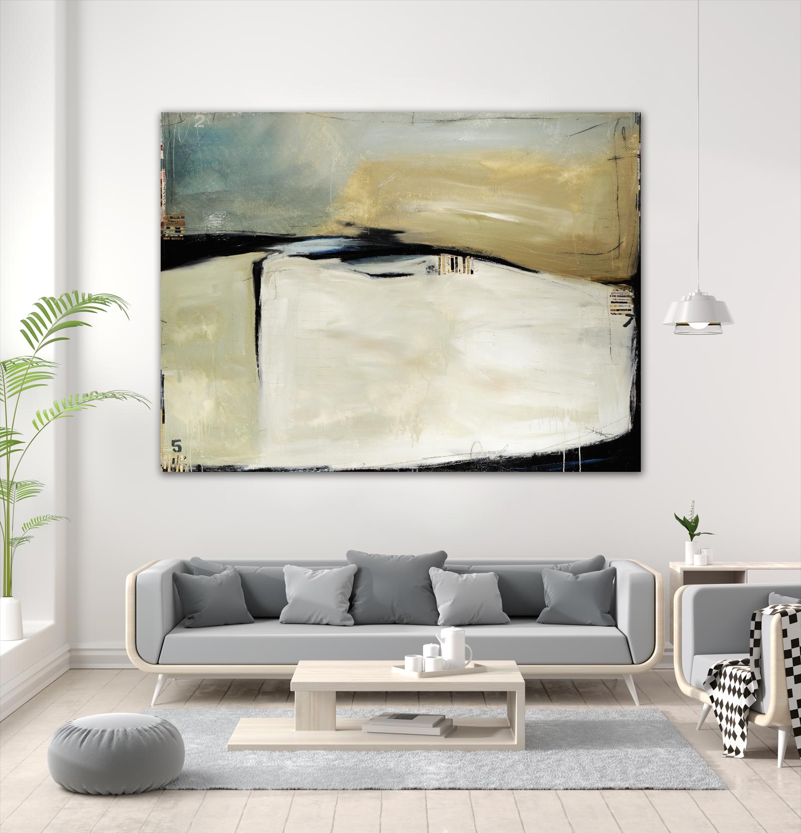 Five-to-Seven by Kelsey Hochstatter on GIANT ART - beige abstract