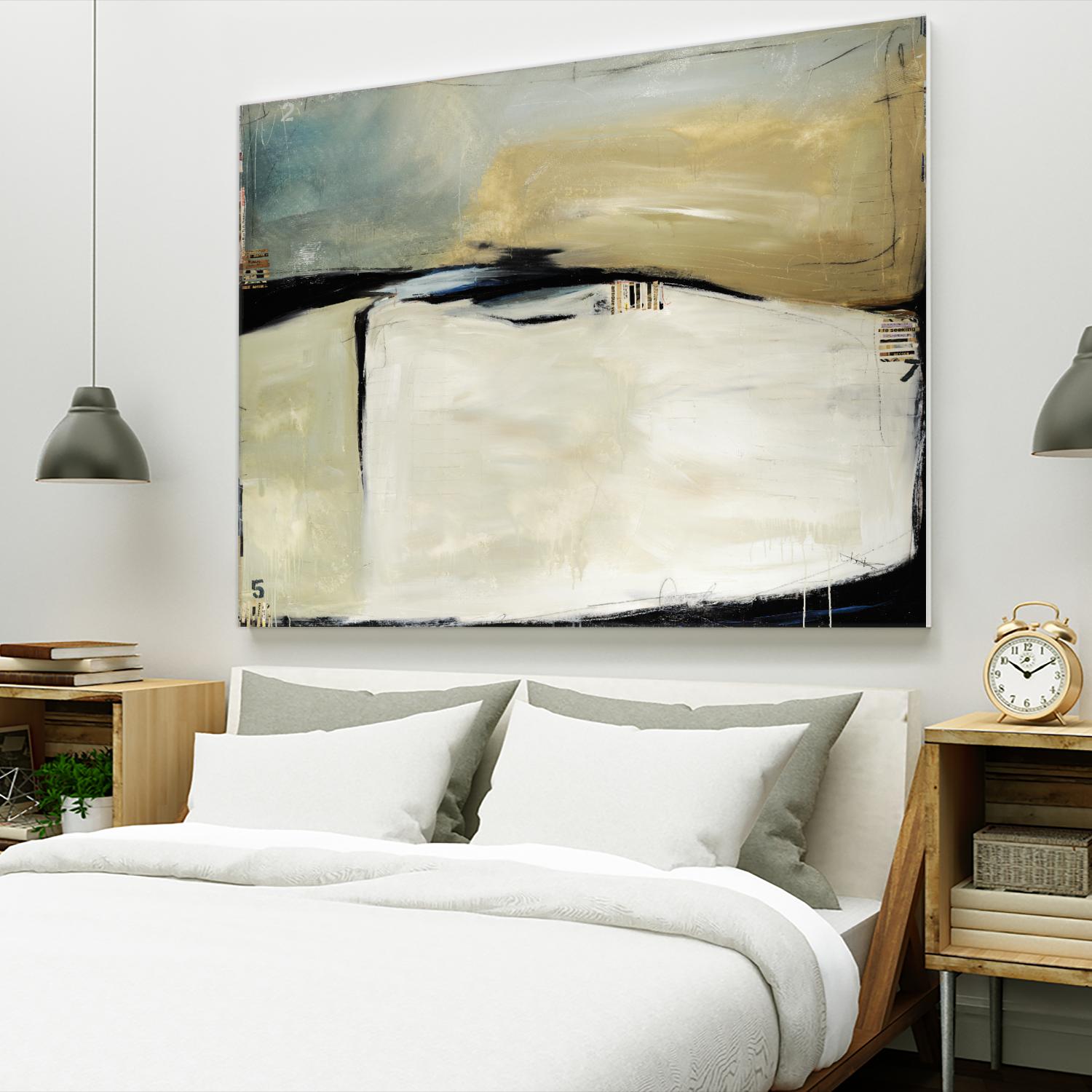 Five-to-Seven by Kelsey Hochstatter on GIANT ART - beige abstract