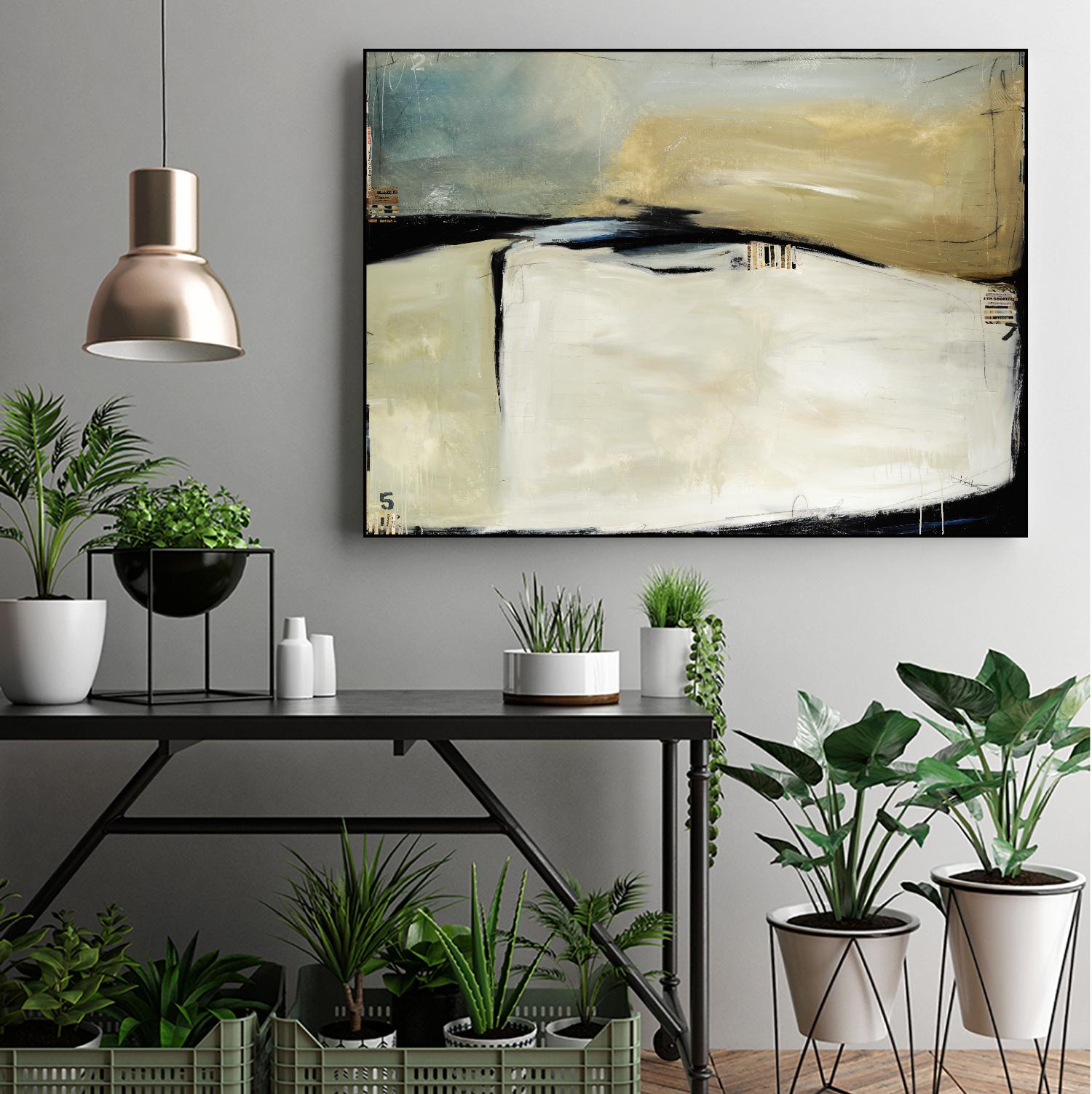 Five-to-Seven by Kelsey Hochstatter on GIANT ART - beige abstract