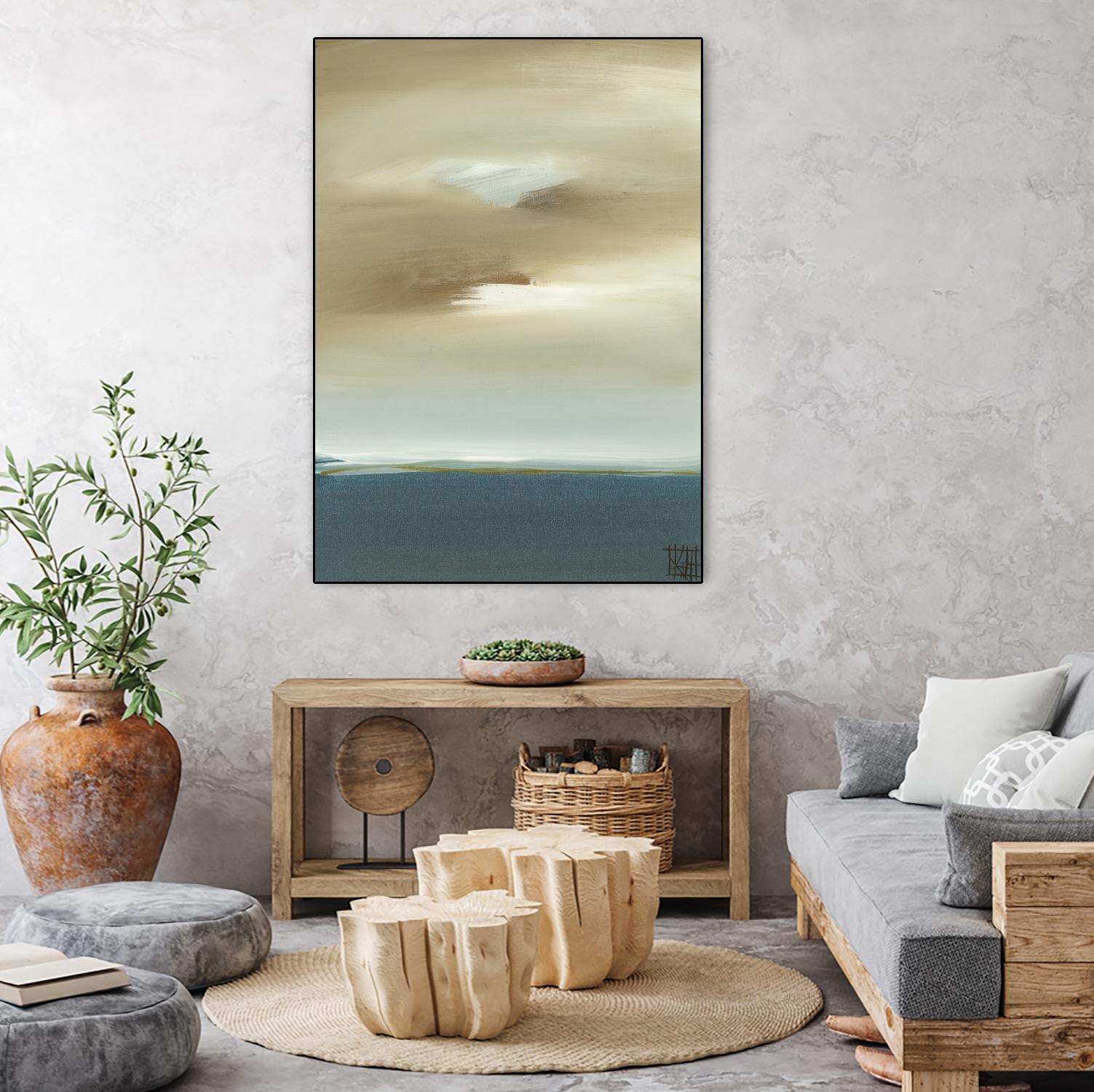 January I by Kelsey Hochstatter on GIANT ART - beige abstract