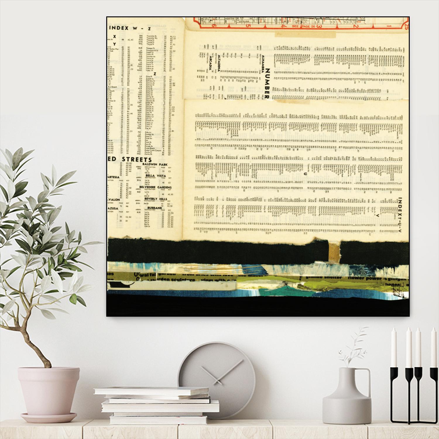 Ephemera Scape III by Kelsey Hochstatter on GIANT ART - black contemporary