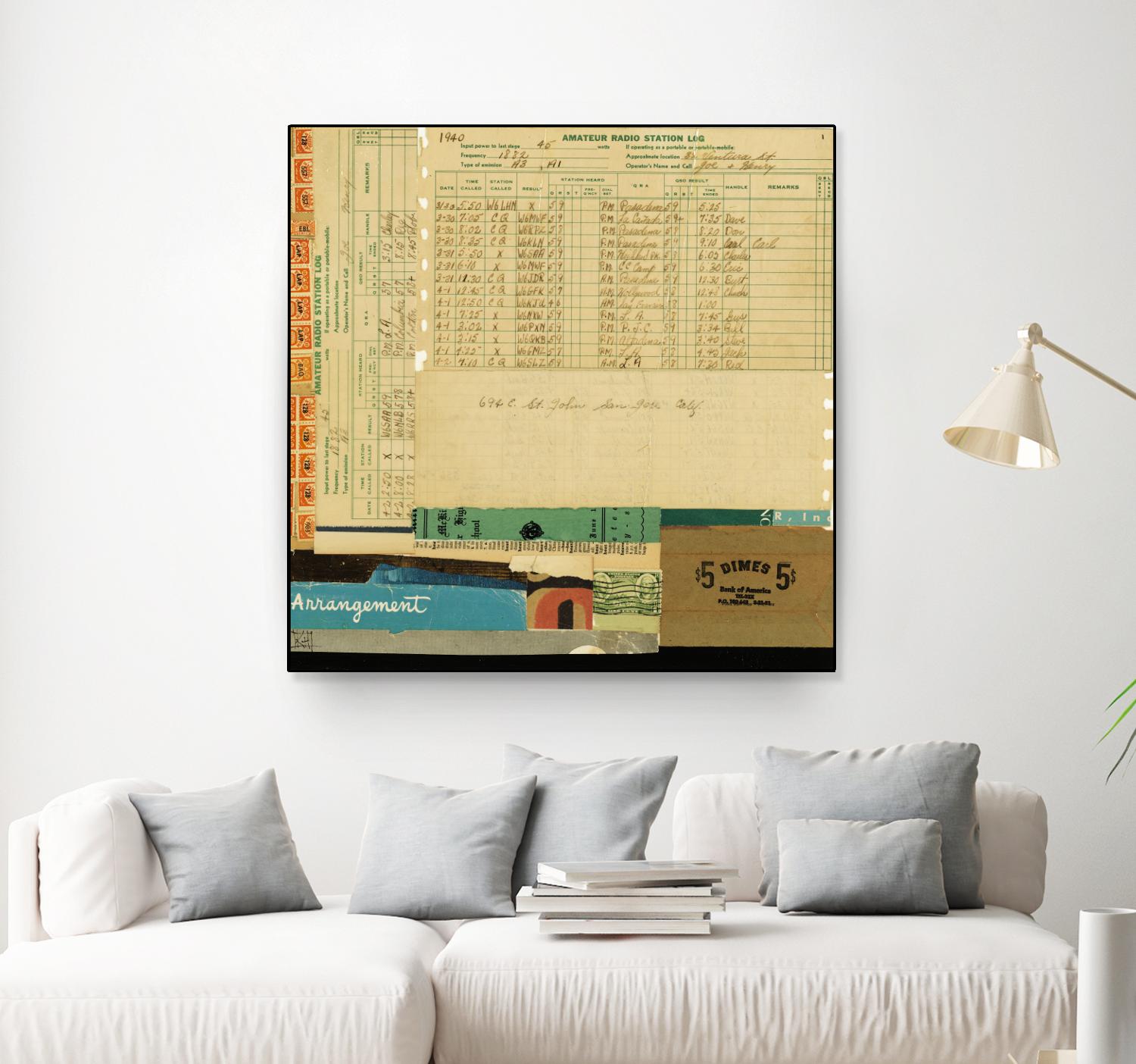 Ephemera Scape IV by Kelsey Hochstatter on GIANT ART - blue contemporary