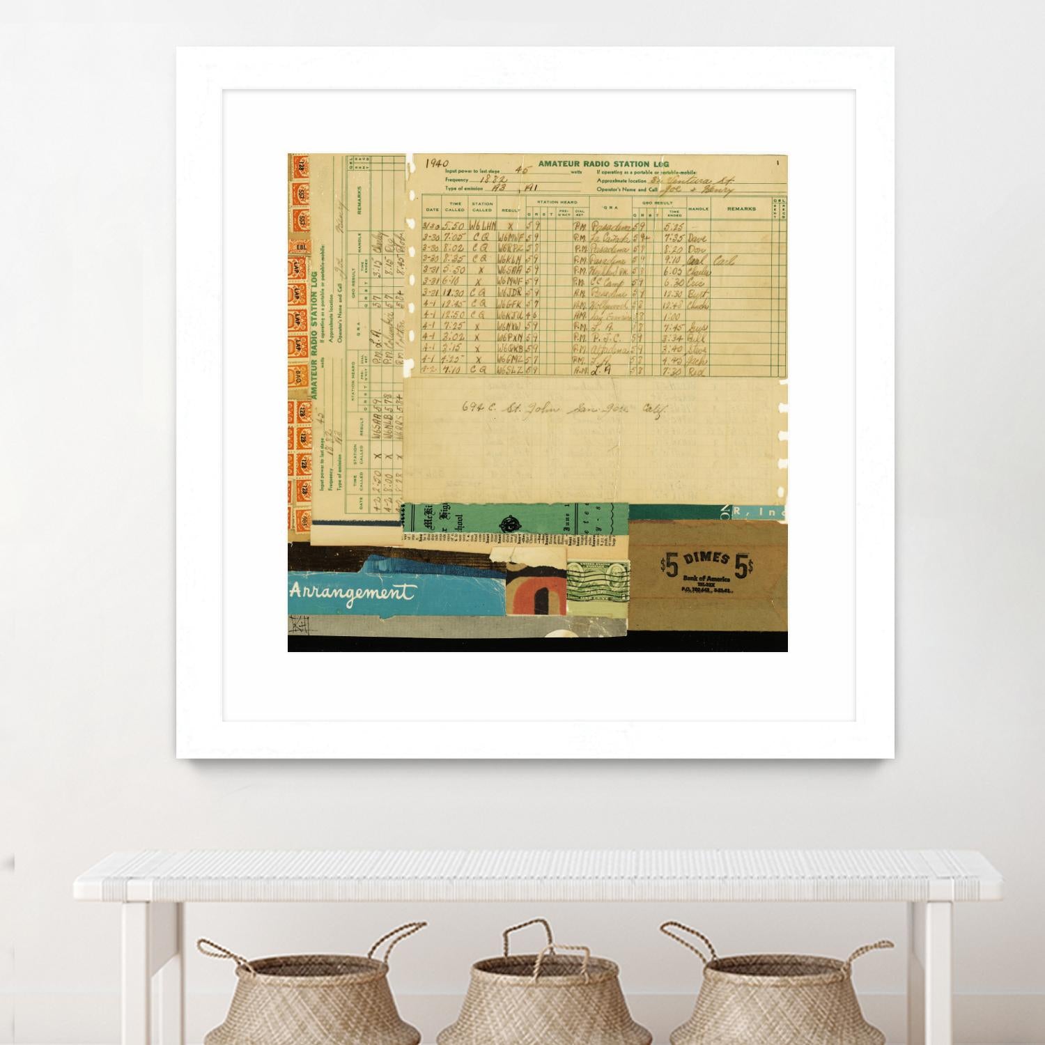 Ephemera Scape IV by Kelsey Hochstatter on GIANT ART - blue contemporary