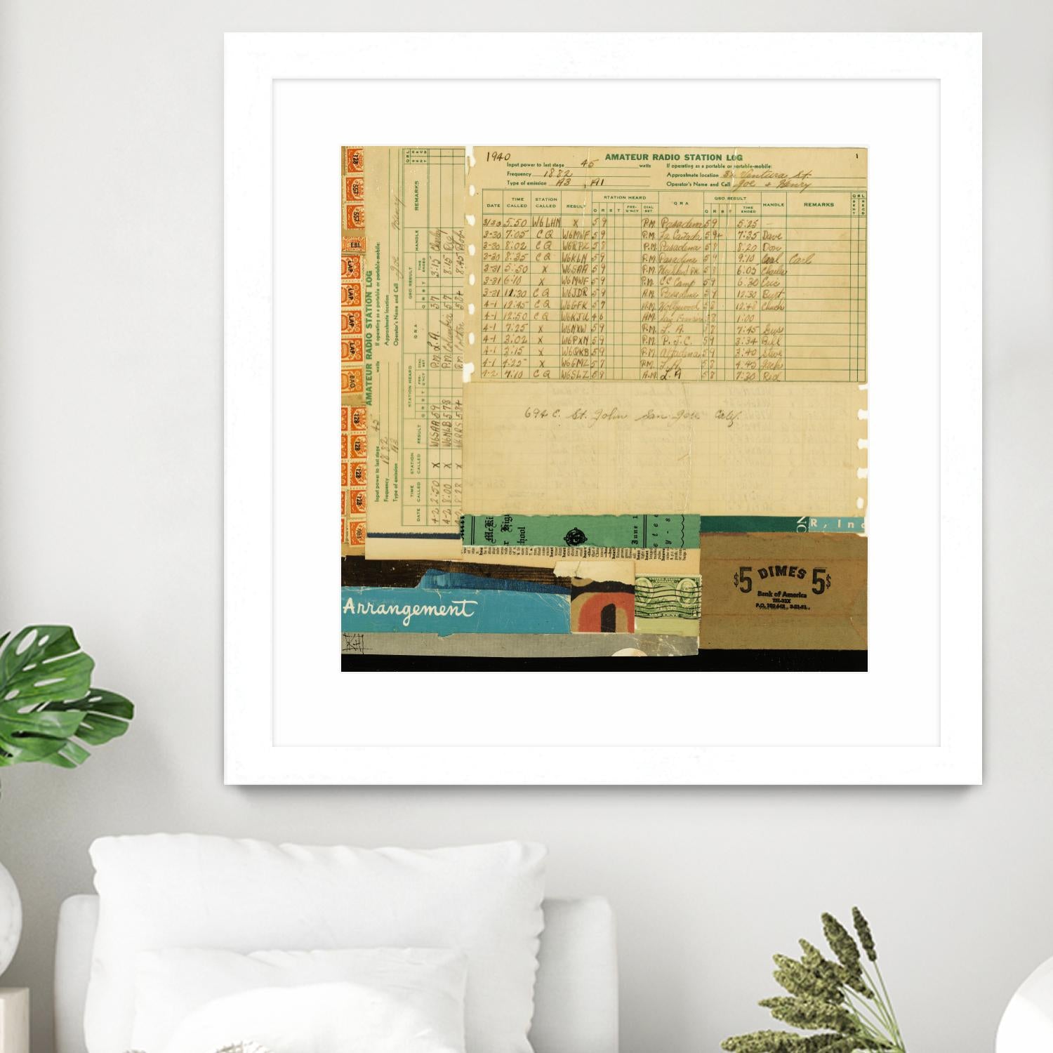 Ephemera Scape IV by Kelsey Hochstatter on GIANT ART - blue contemporary