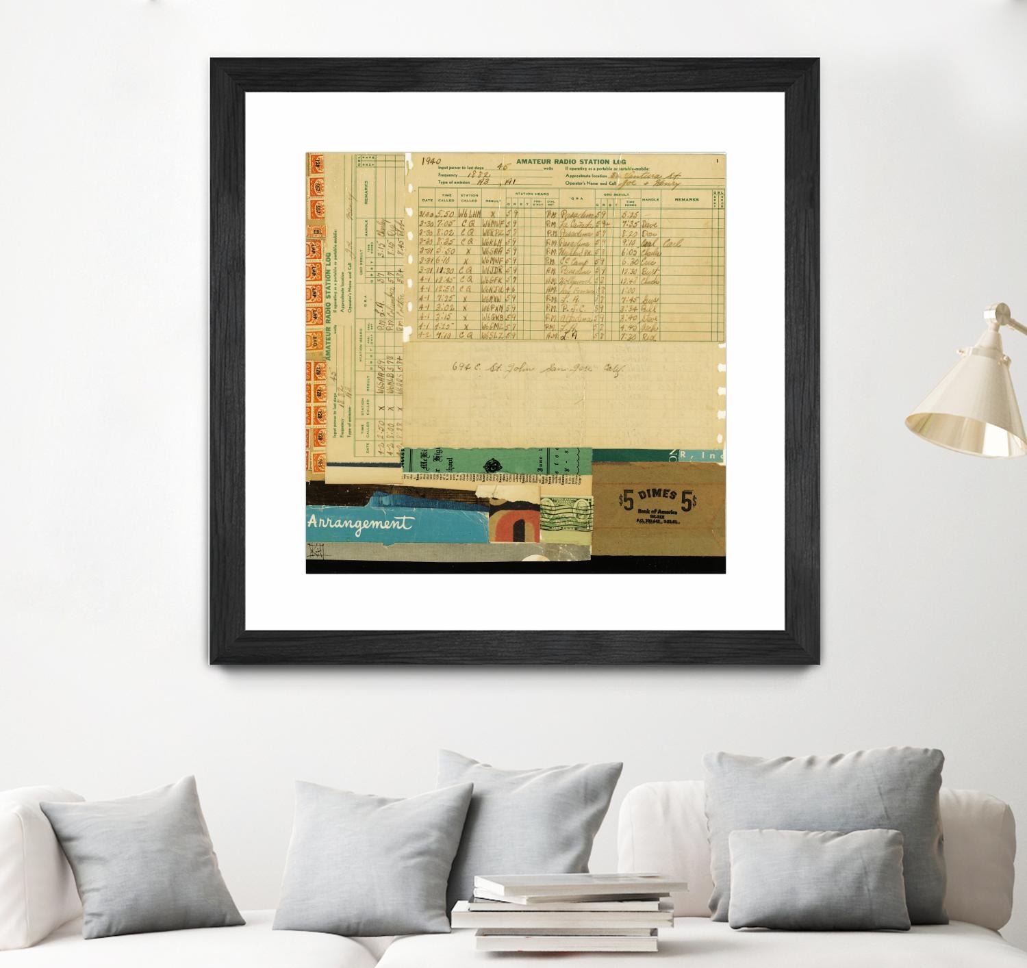 Ephemera Scape IV by Kelsey Hochstatter on GIANT ART - blue contemporary