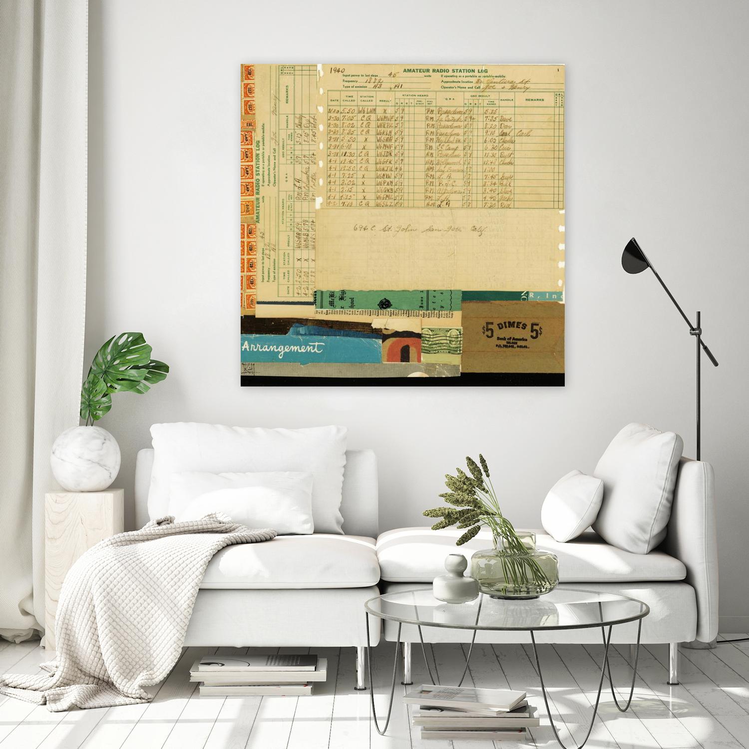 Ephemera Scape IV by Kelsey Hochstatter on GIANT ART - blue contemporary