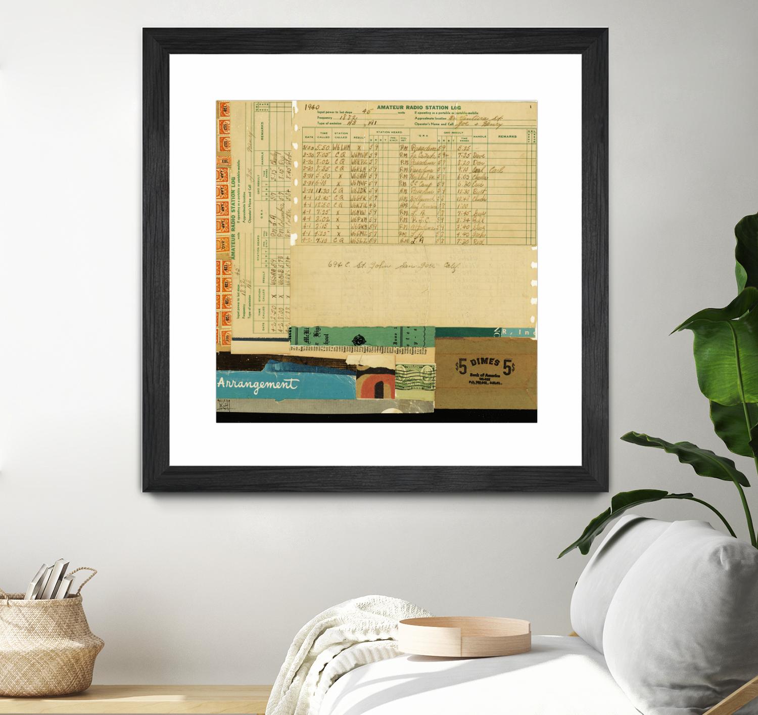 Ephemera Scape IV by Kelsey Hochstatter on GIANT ART - blue contemporary