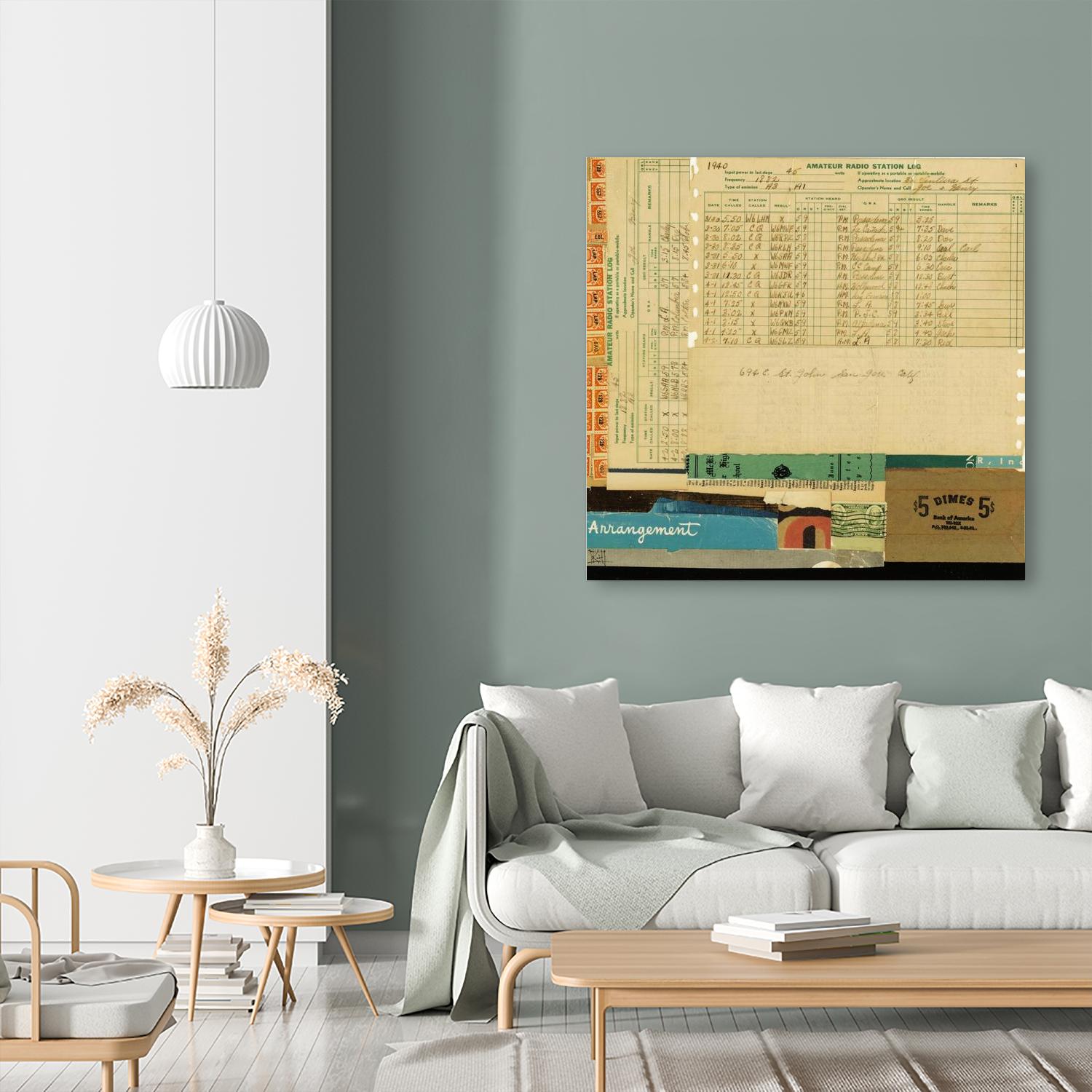 Ephemera Scape IV by Kelsey Hochstatter on GIANT ART - blue contemporary