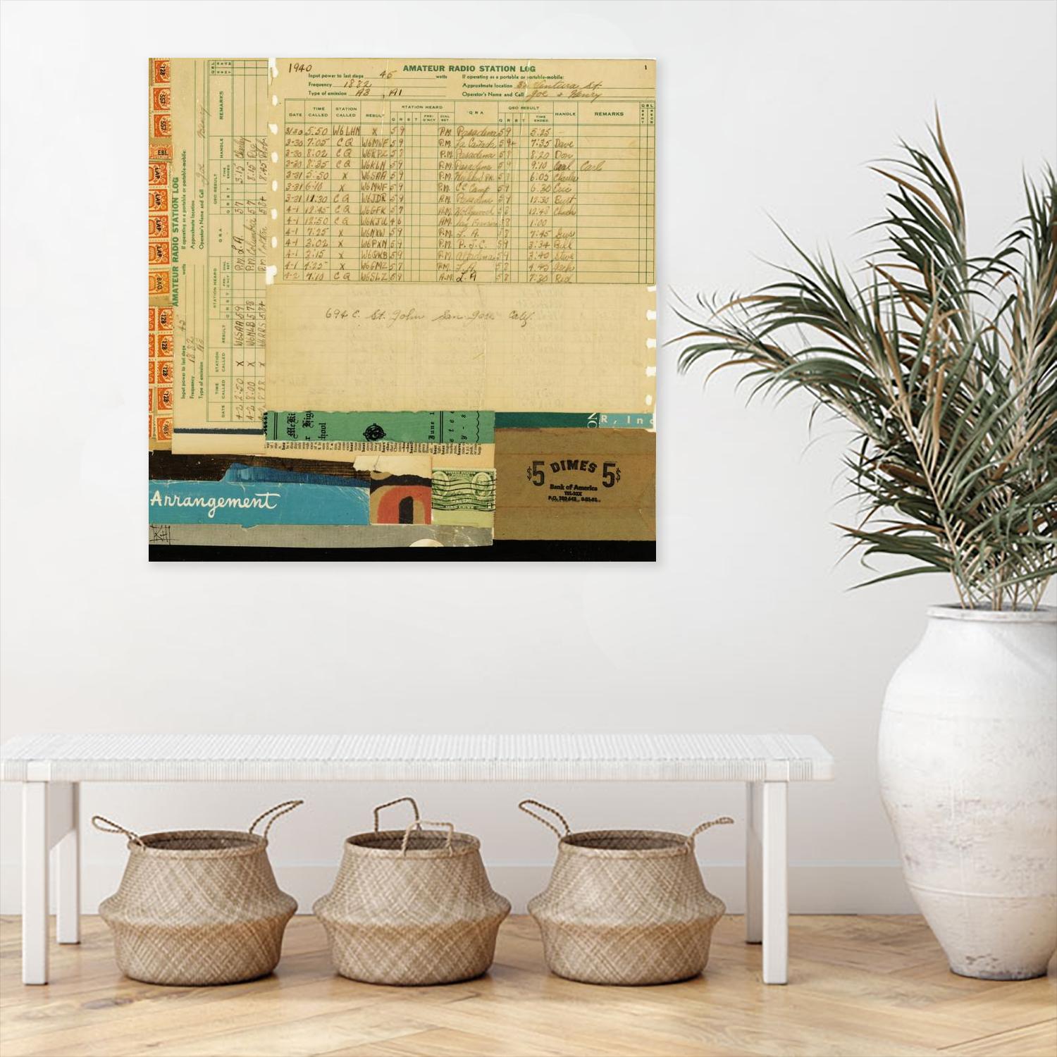 Ephemera Scape IV by Kelsey Hochstatter on GIANT ART - blue contemporary