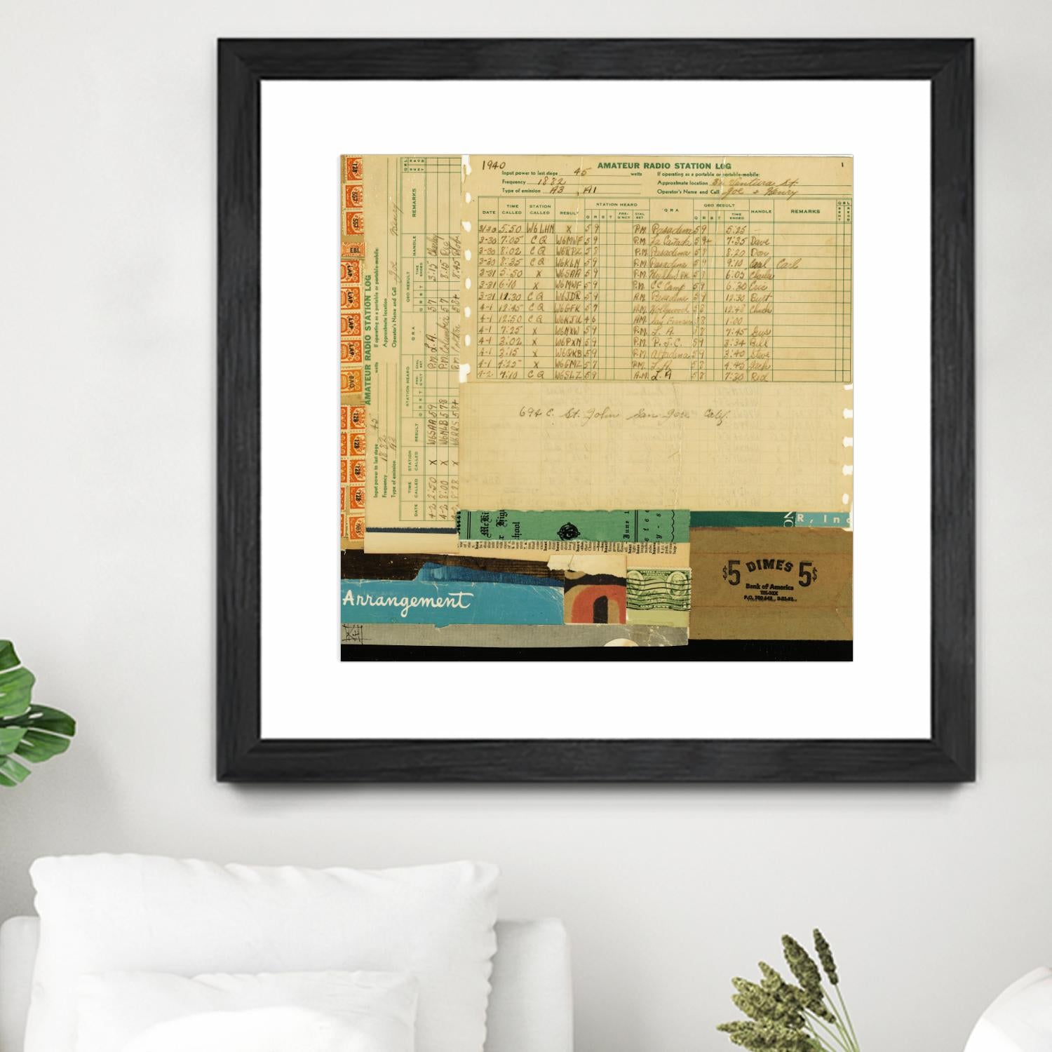 Ephemera Scape IV by Kelsey Hochstatter on GIANT ART - blue contemporary