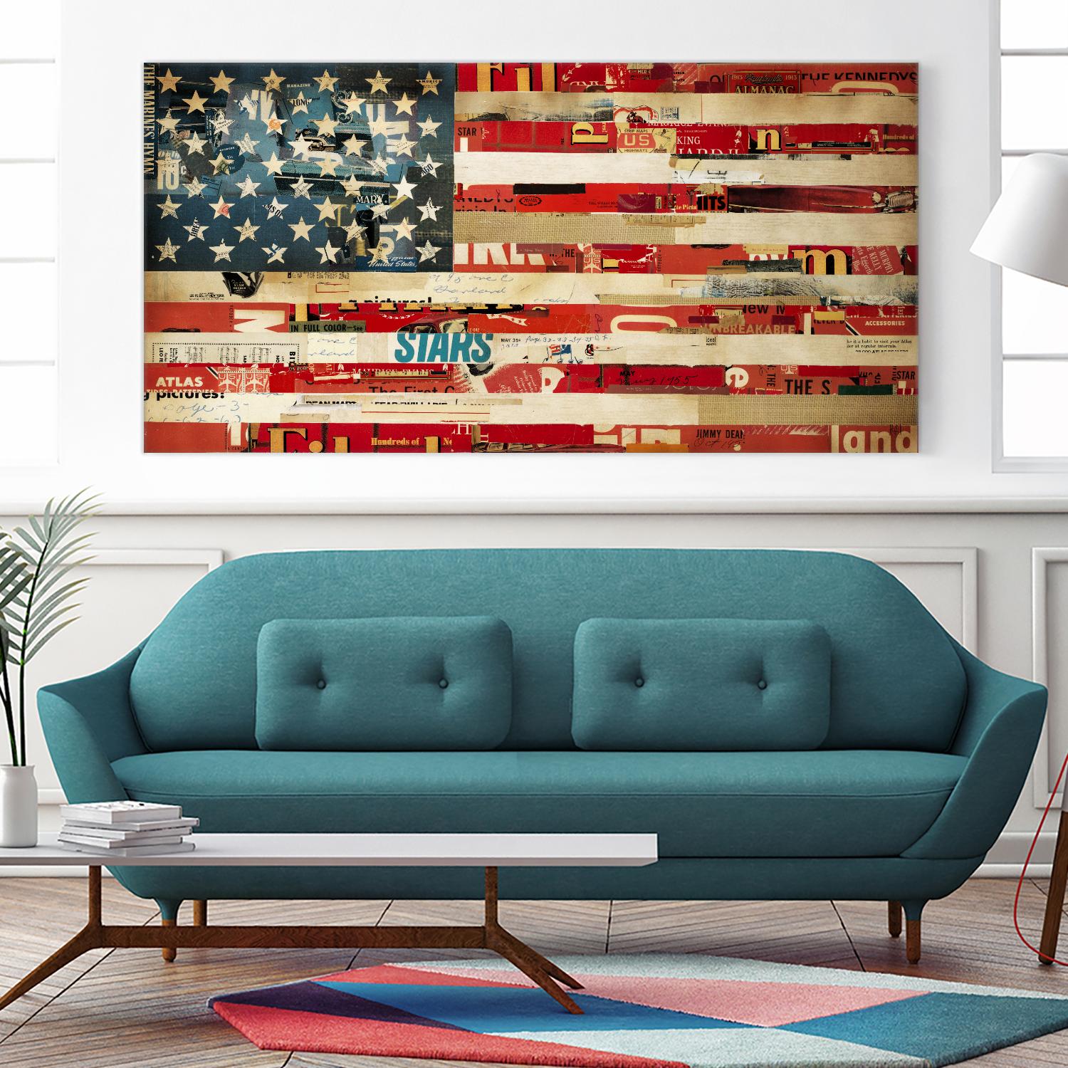 May of '76, Stitch  by Stitch by Kelsey Hochstatter on GIANT ART - red contemporary