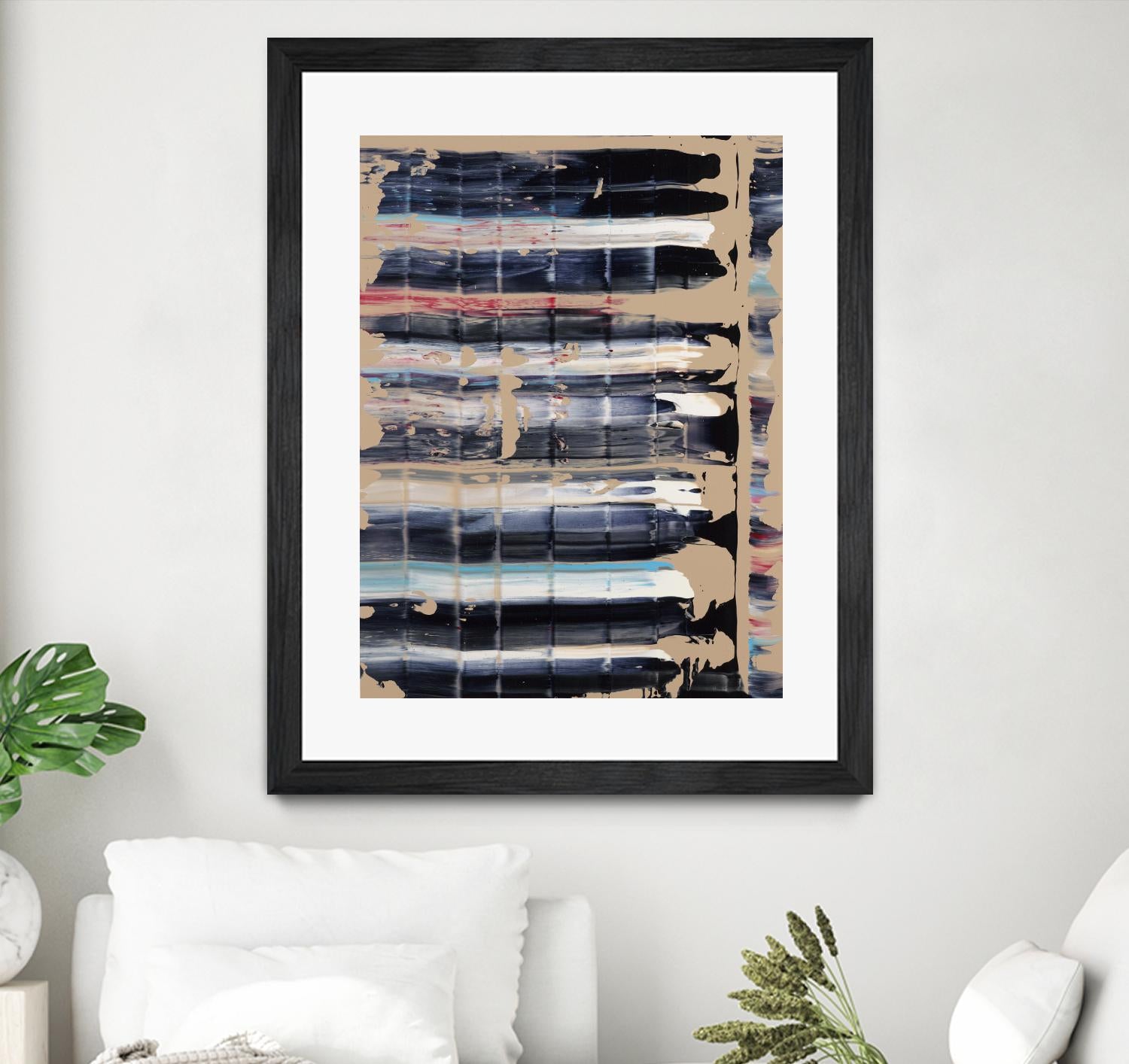 Light Blue, Red, Black by Jeff Iorillo on GIANT ART - black abstract