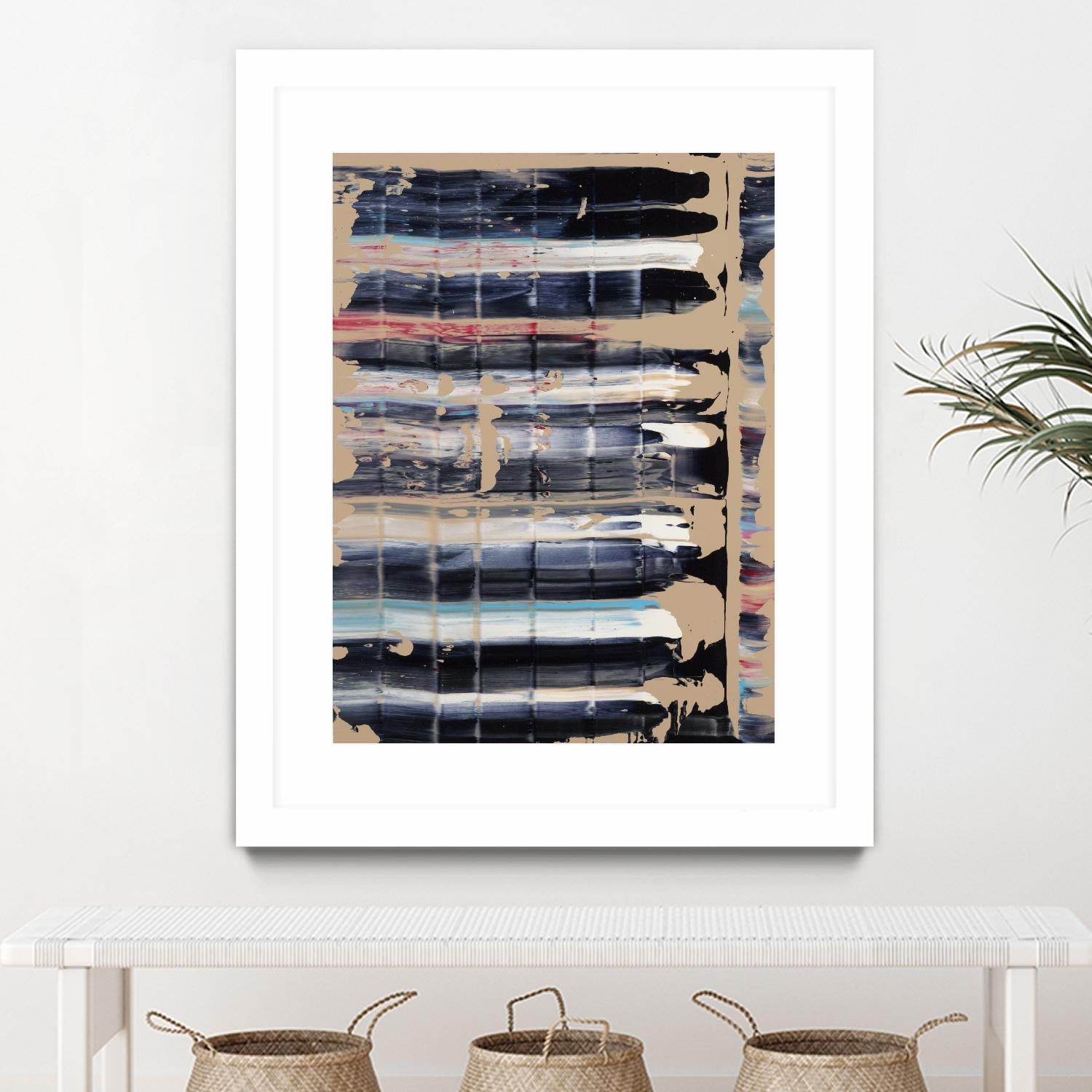 Light Blue, Red, Black by Jeff Iorillo on GIANT ART - black abstract