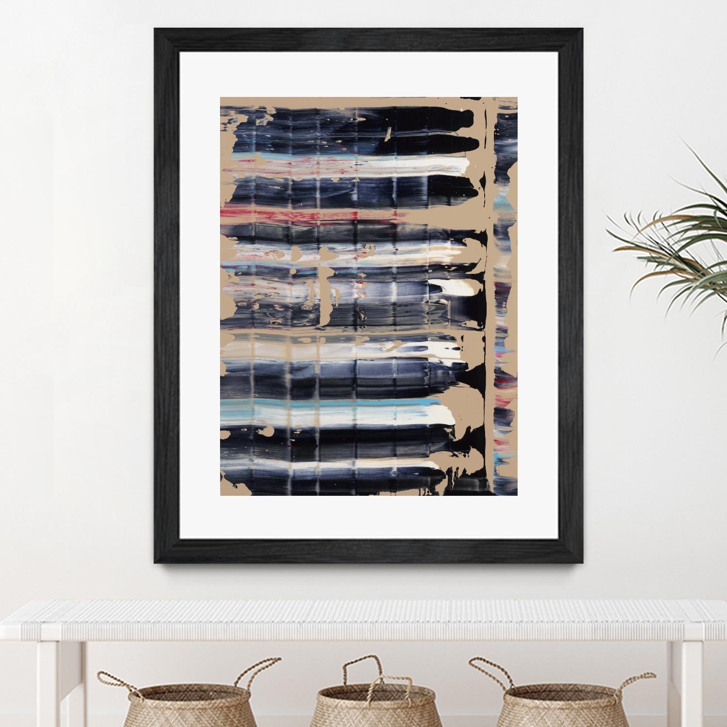 Light Blue, Red, Black by Jeff Iorillo on GIANT ART - black abstract