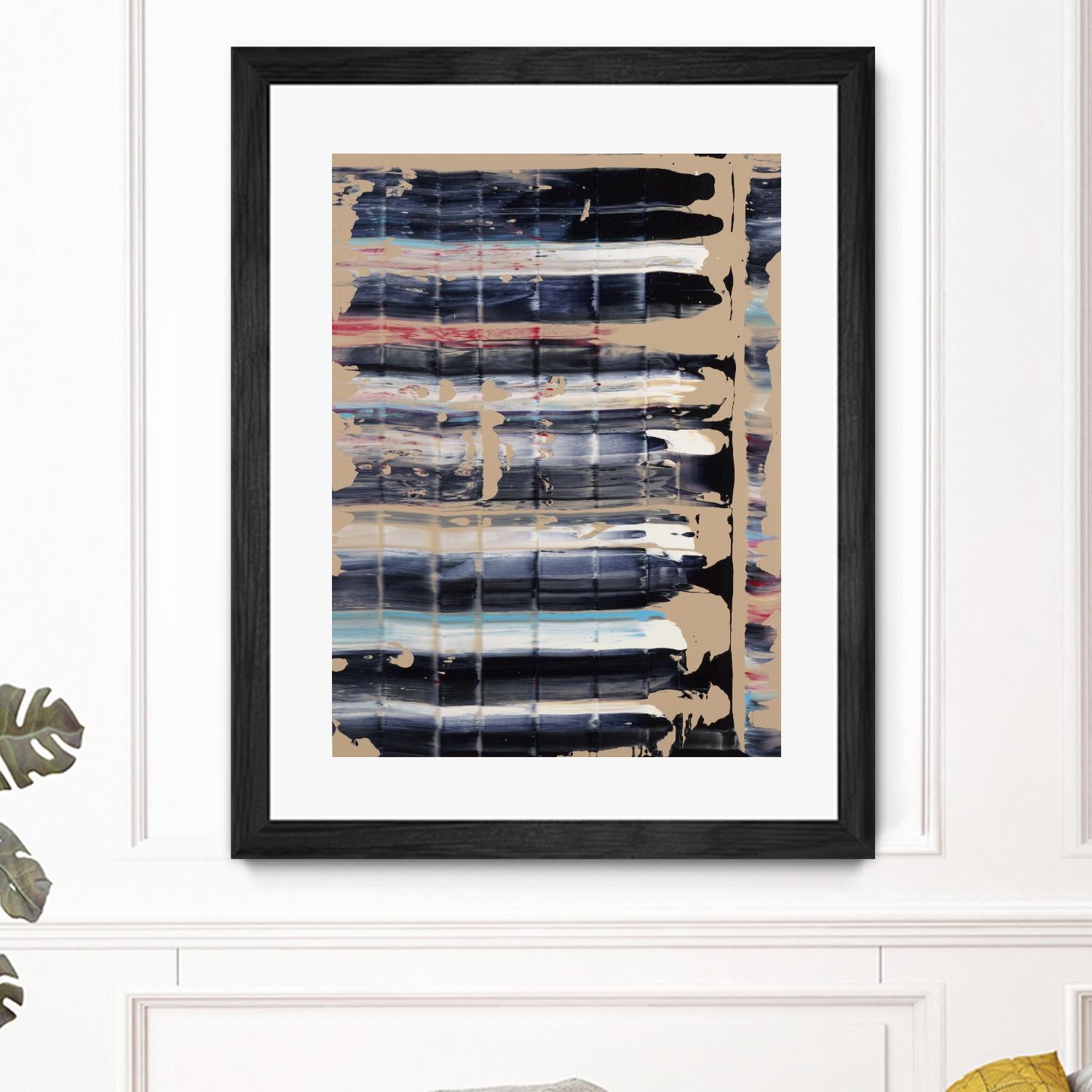 Light Blue, Red, Black by Jeff Iorillo on GIANT ART - black abstract