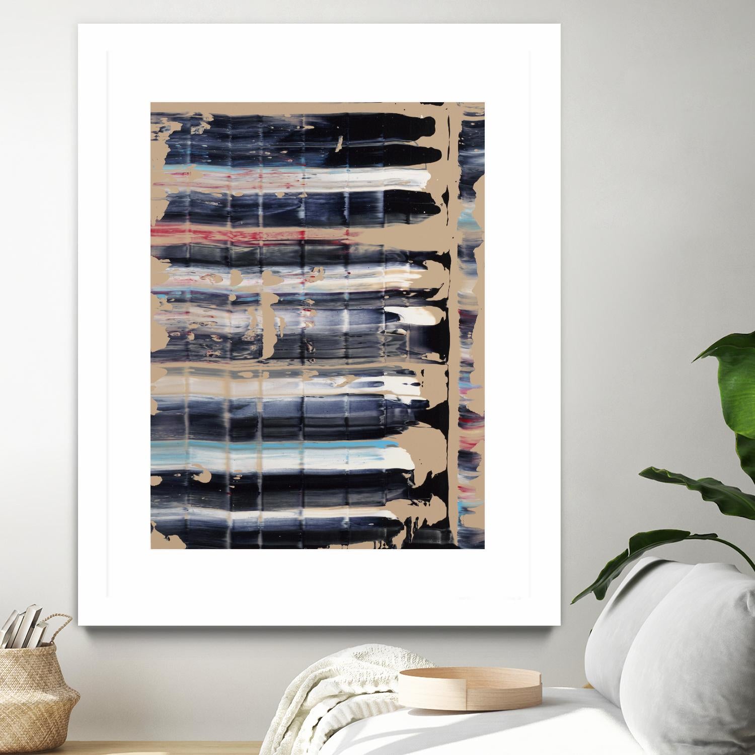 Light Blue, Red, Black by Jeff Iorillo on GIANT ART - black abstract