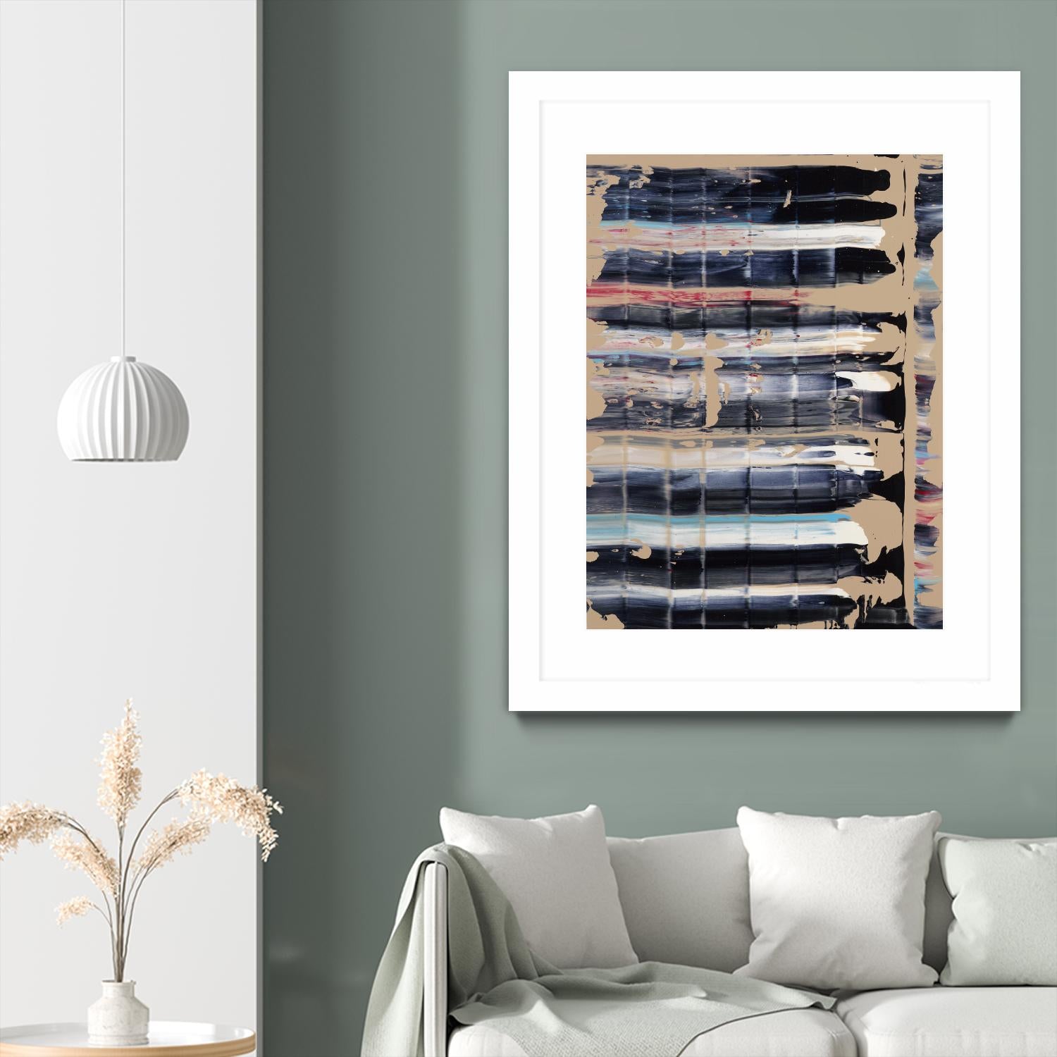 Light Blue, Red, Black by Jeff Iorillo on GIANT ART - black abstract