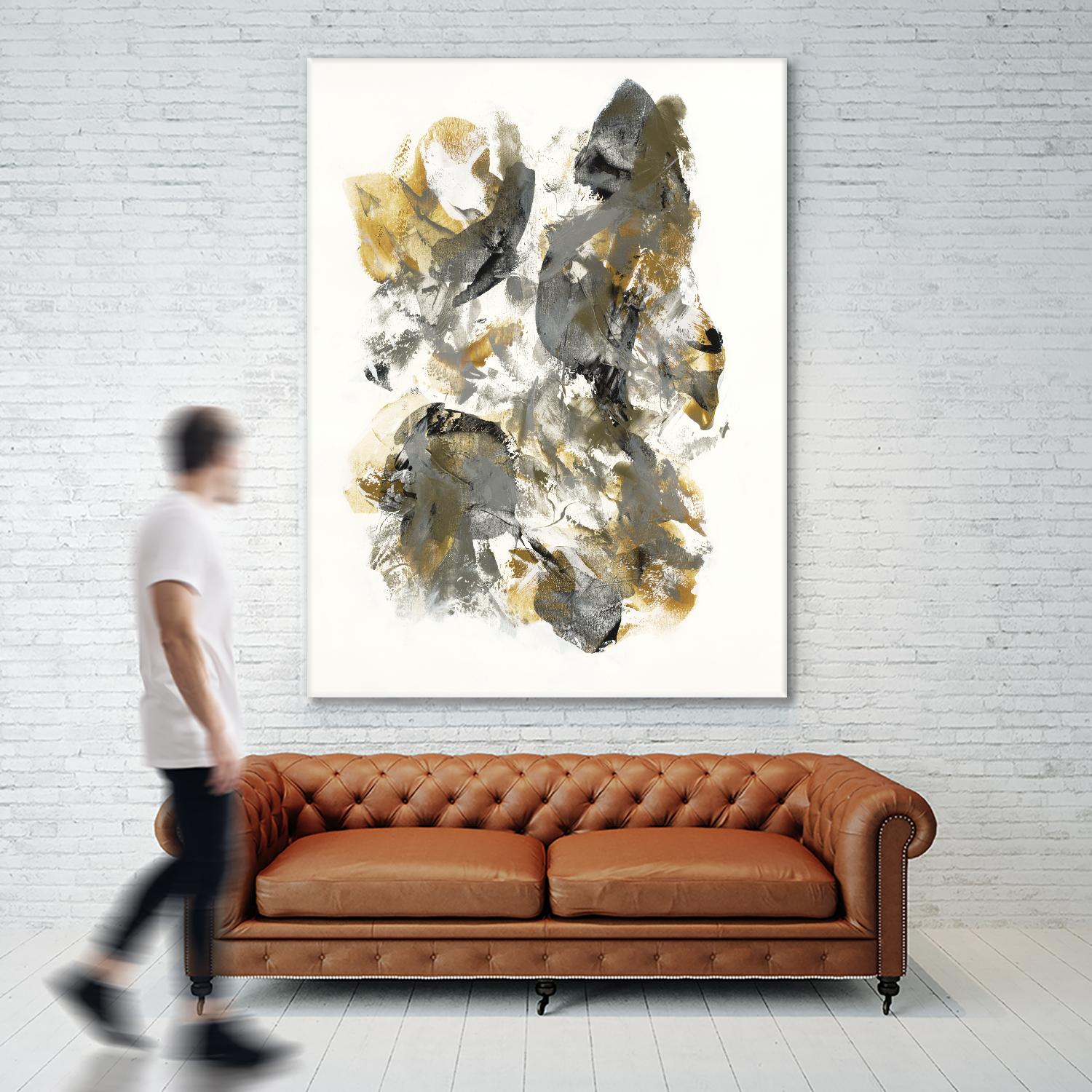 Metallic by Jeff Iorillo on GIANT ART - grays abstract