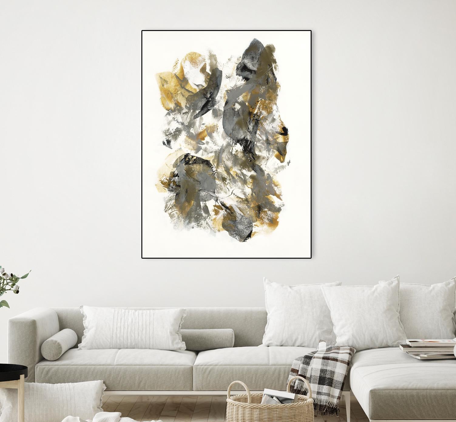 Metallic by Jeff Iorillo on GIANT ART - grays abstract