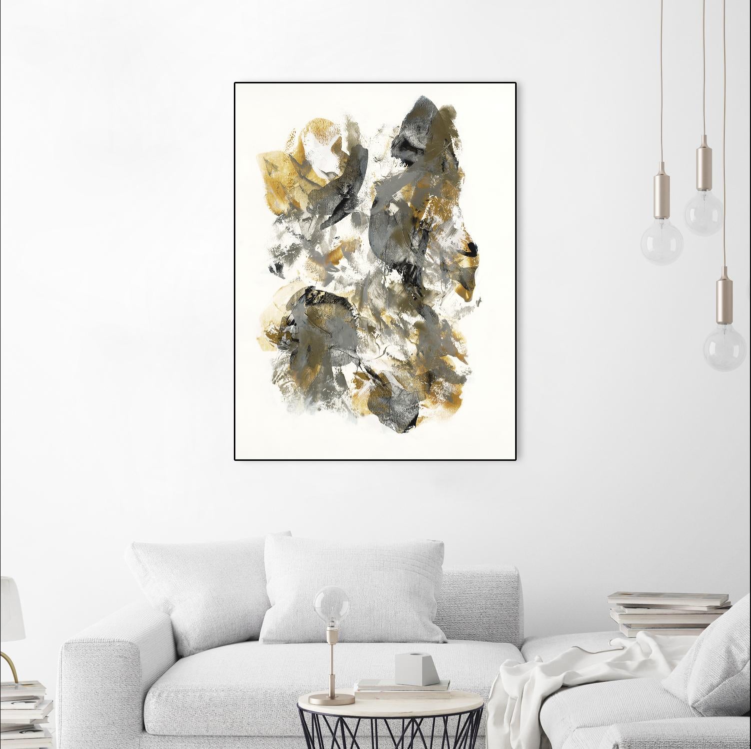 Metallic by Jeff Iorillo on GIANT ART - grays abstract