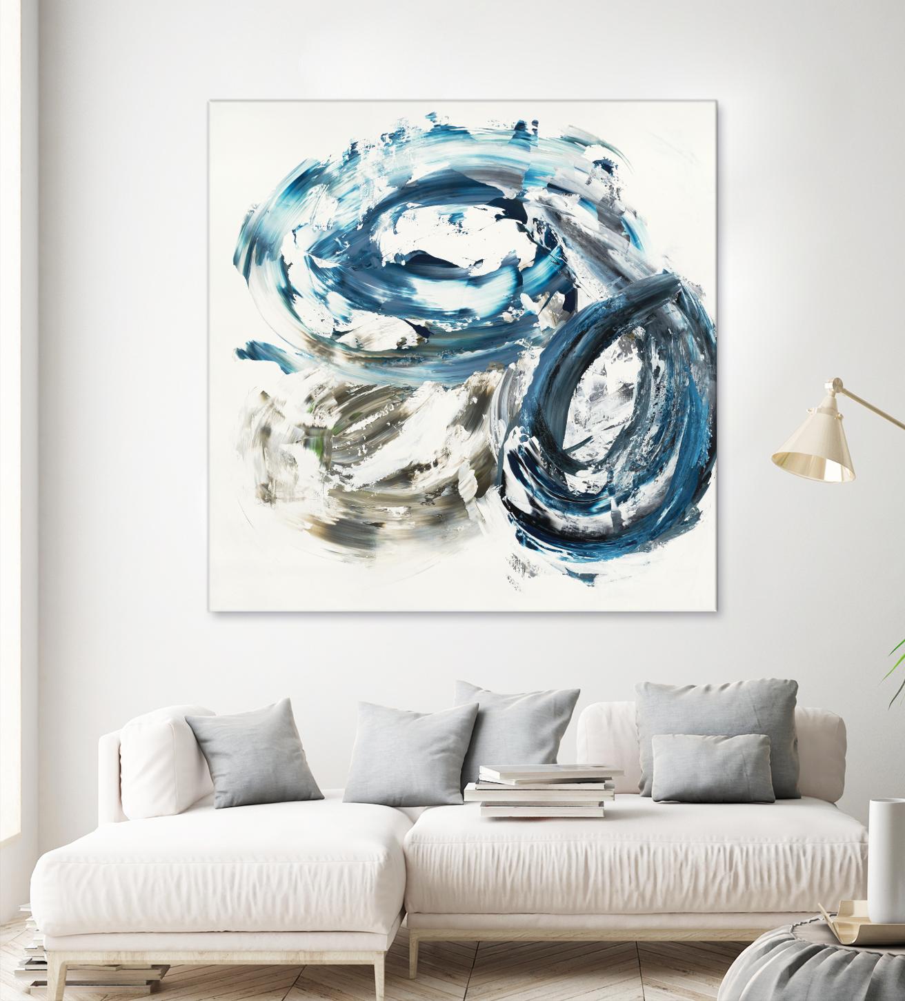 Surf Break by Jeff Iorillo on GIANT ART - blues abstract