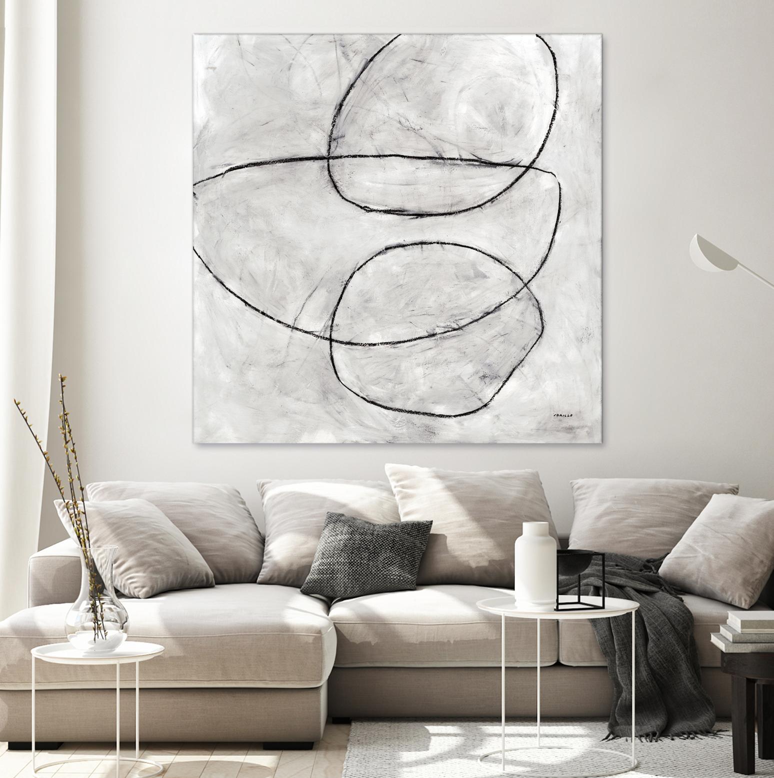 Balance Perspective by Jeff Iorillo on GIANT ART - whites & creams geometric abstract circles