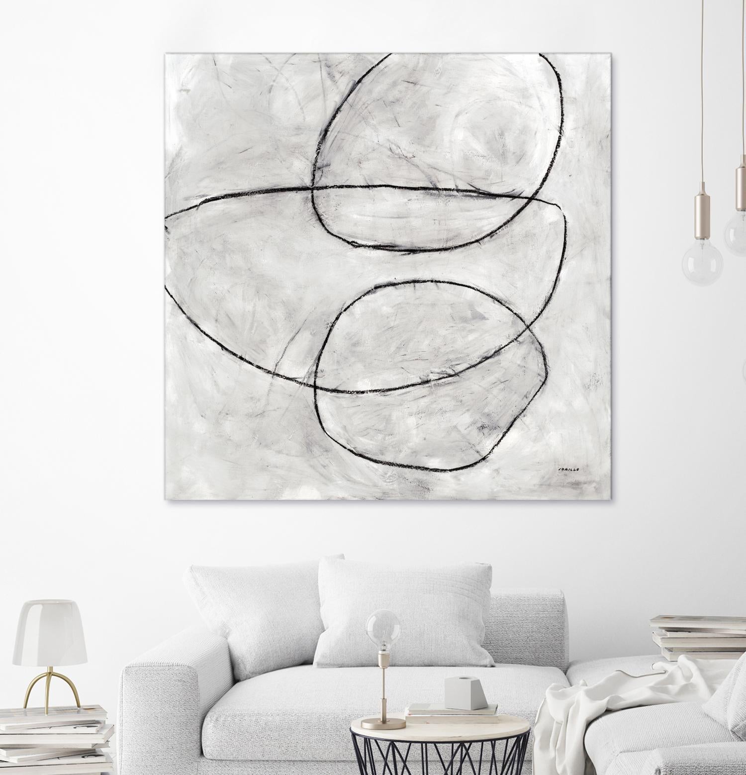 Balance Perspective by Jeff Iorillo on GIANT ART - whites & creams geometric abstract circles