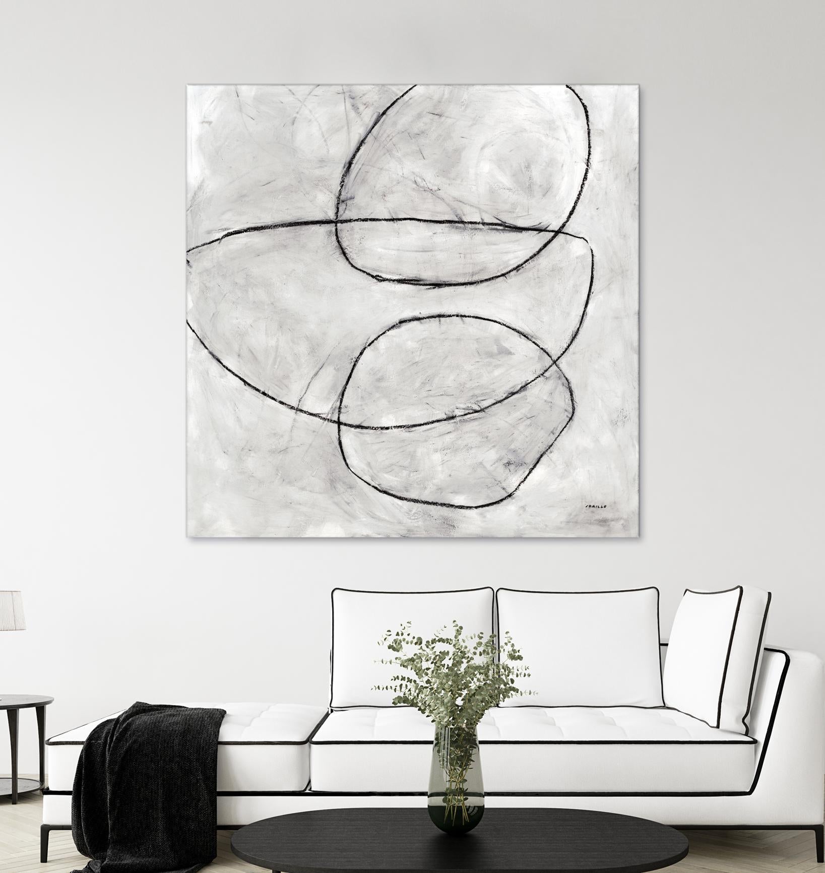 Balance Perspective by Jeff Iorillo on GIANT ART - whites & creams geometric abstract circles