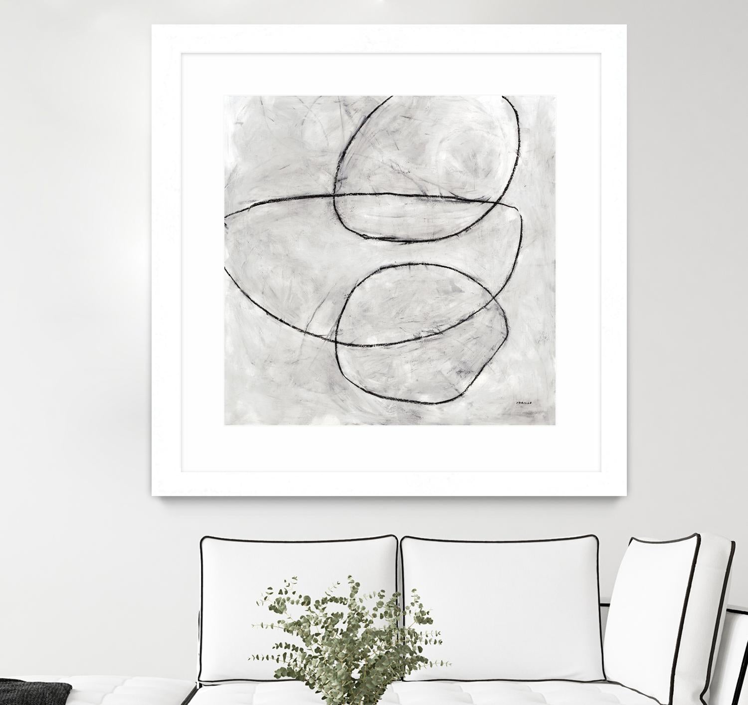 Balance Perspective by Jeff Iorillo on GIANT ART - whites & creams geometric abstract circles