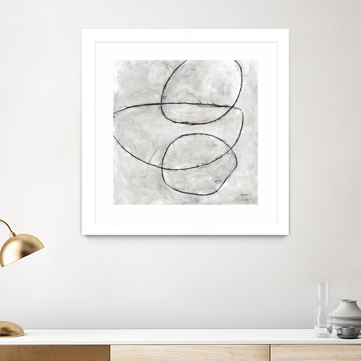 Balance Perspective by Jeff Iorillo on GIANT ART - whites & creams geometric abstract circles