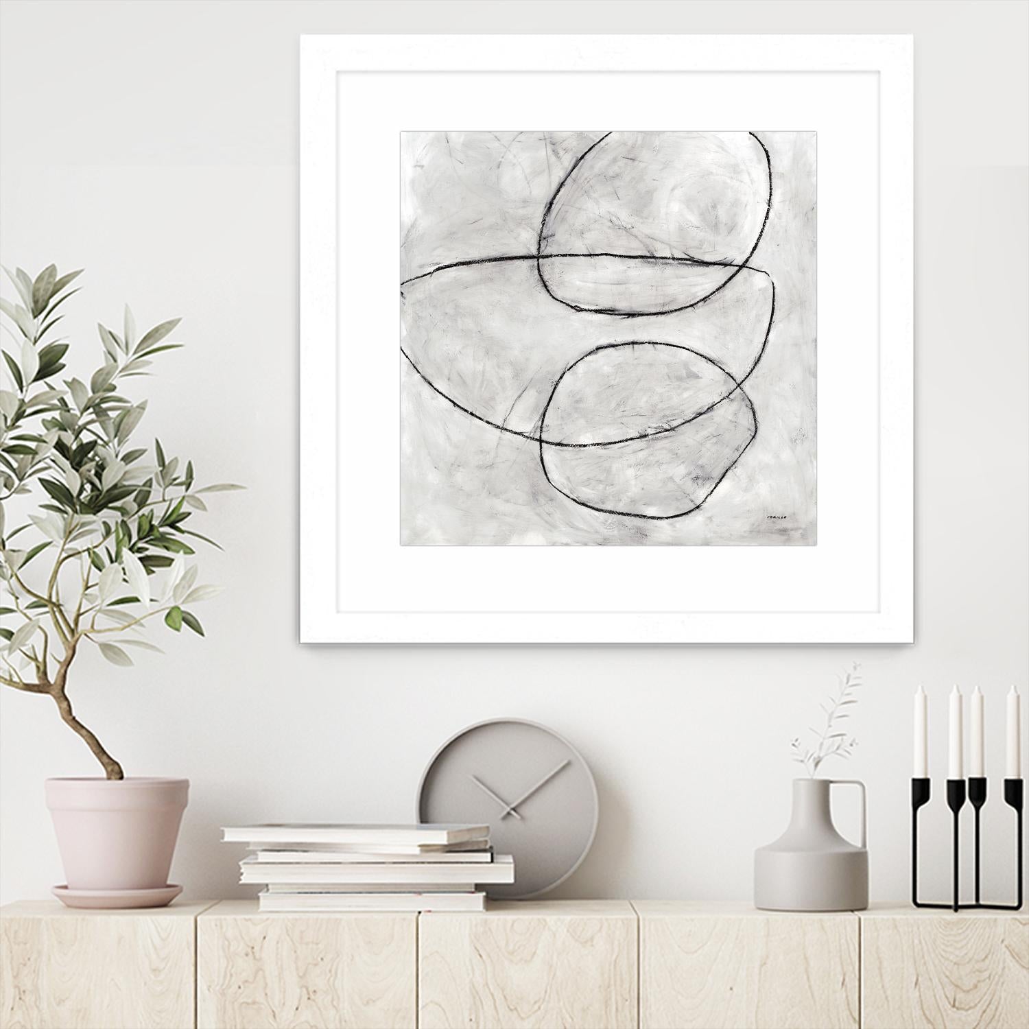 Balance Perspective by Jeff Iorillo on GIANT ART - whites & creams geometric abstract circles