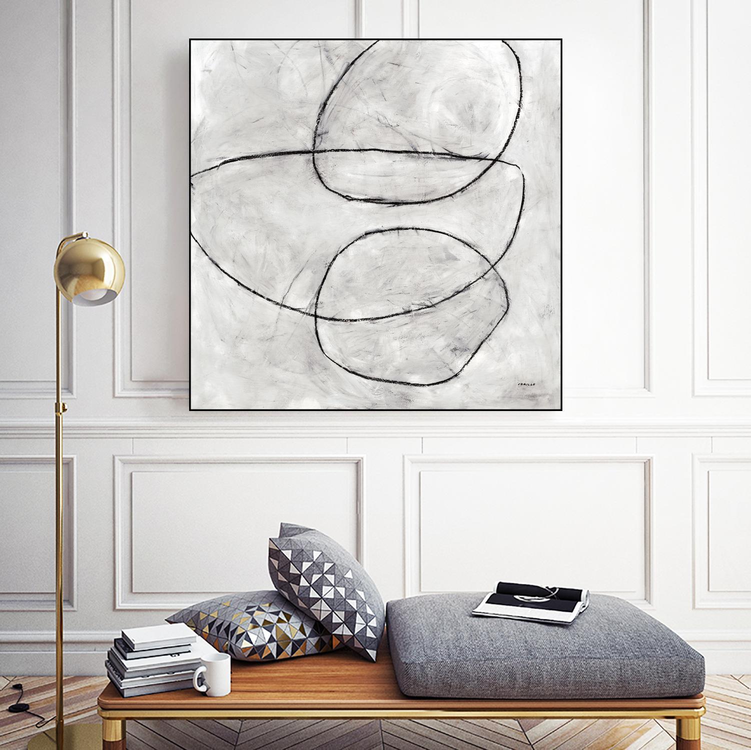 Balance Perspective by Jeff Iorillo on GIANT ART - whites & creams geometric abstract circles