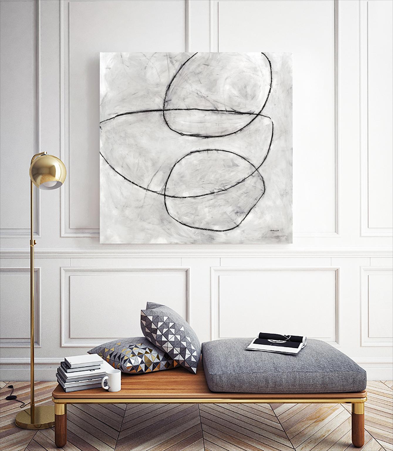 Balance Perspective by Jeff Iorillo on GIANT ART - whites & creams geometric abstract circles