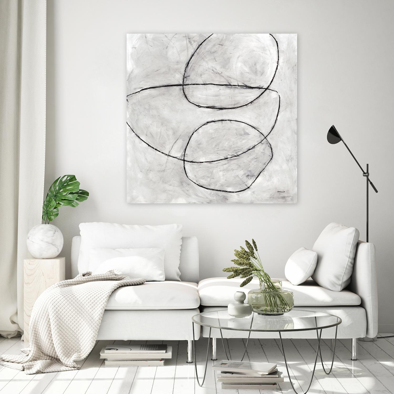 Balance Perspective by Jeff Iorillo on GIANT ART - whites & creams geometric abstract circles
