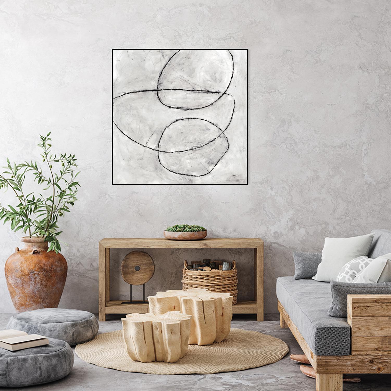 Balance Perspective by Jeff Iorillo on GIANT ART - whites & creams geometric abstract circles