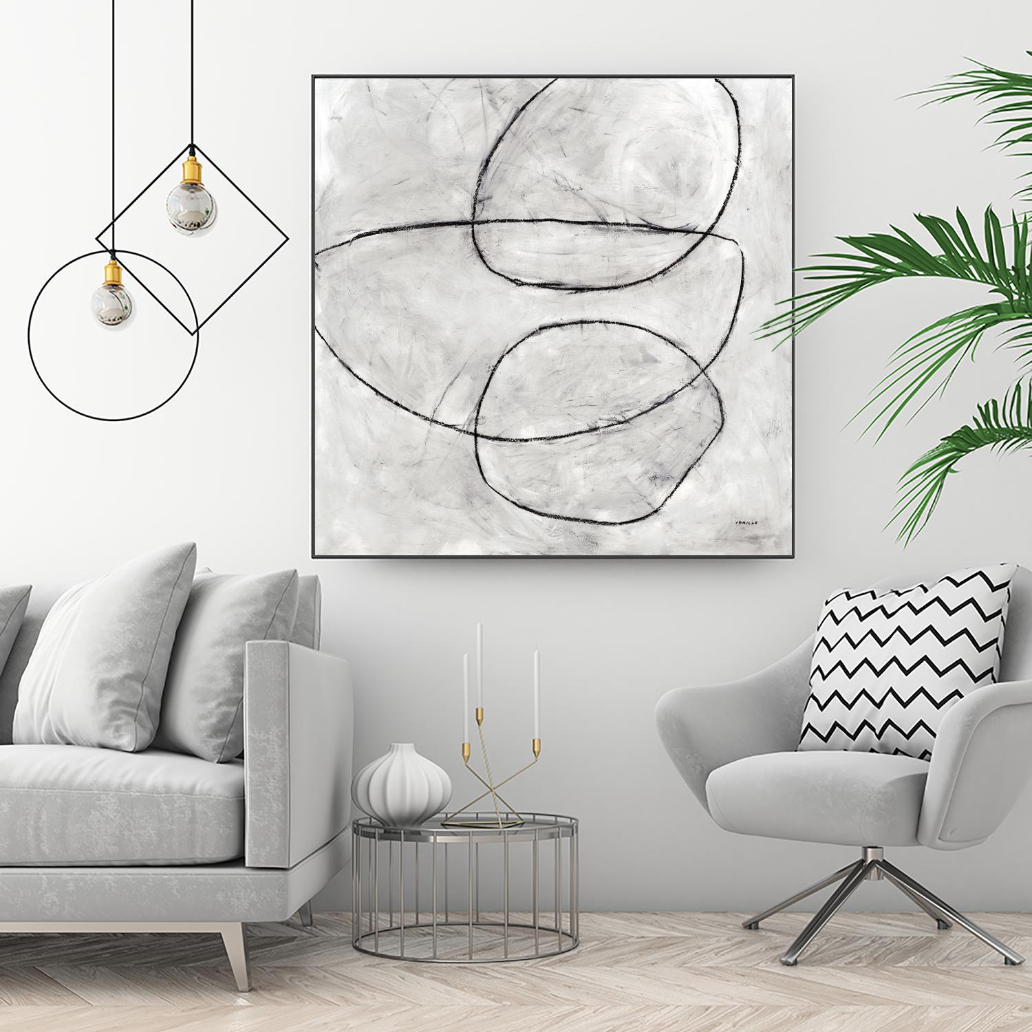 Balance Perspective by Jeff Iorillo on GIANT ART - whites & creams geometric abstract circles