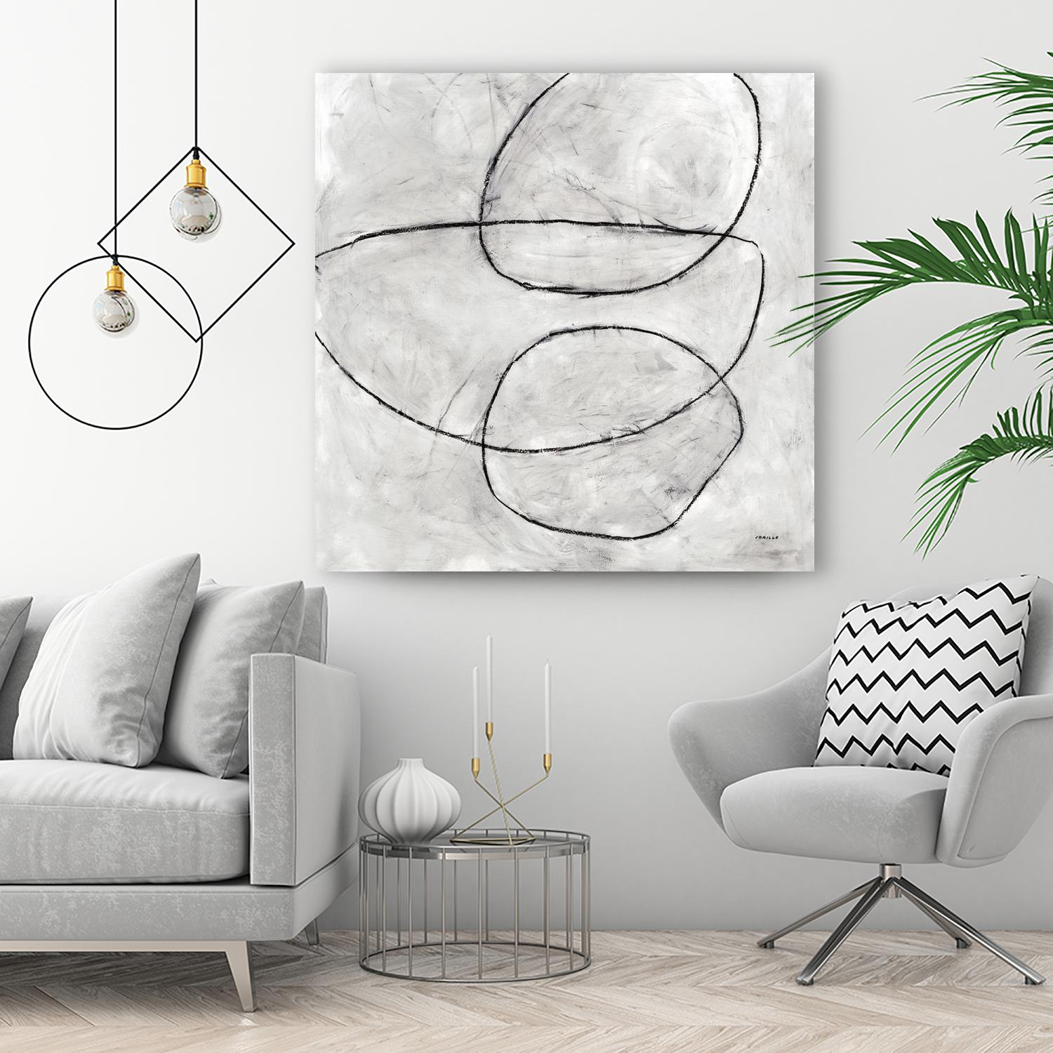 Balance Perspective by Jeff Iorillo on GIANT ART - whites & creams geometric abstract circles