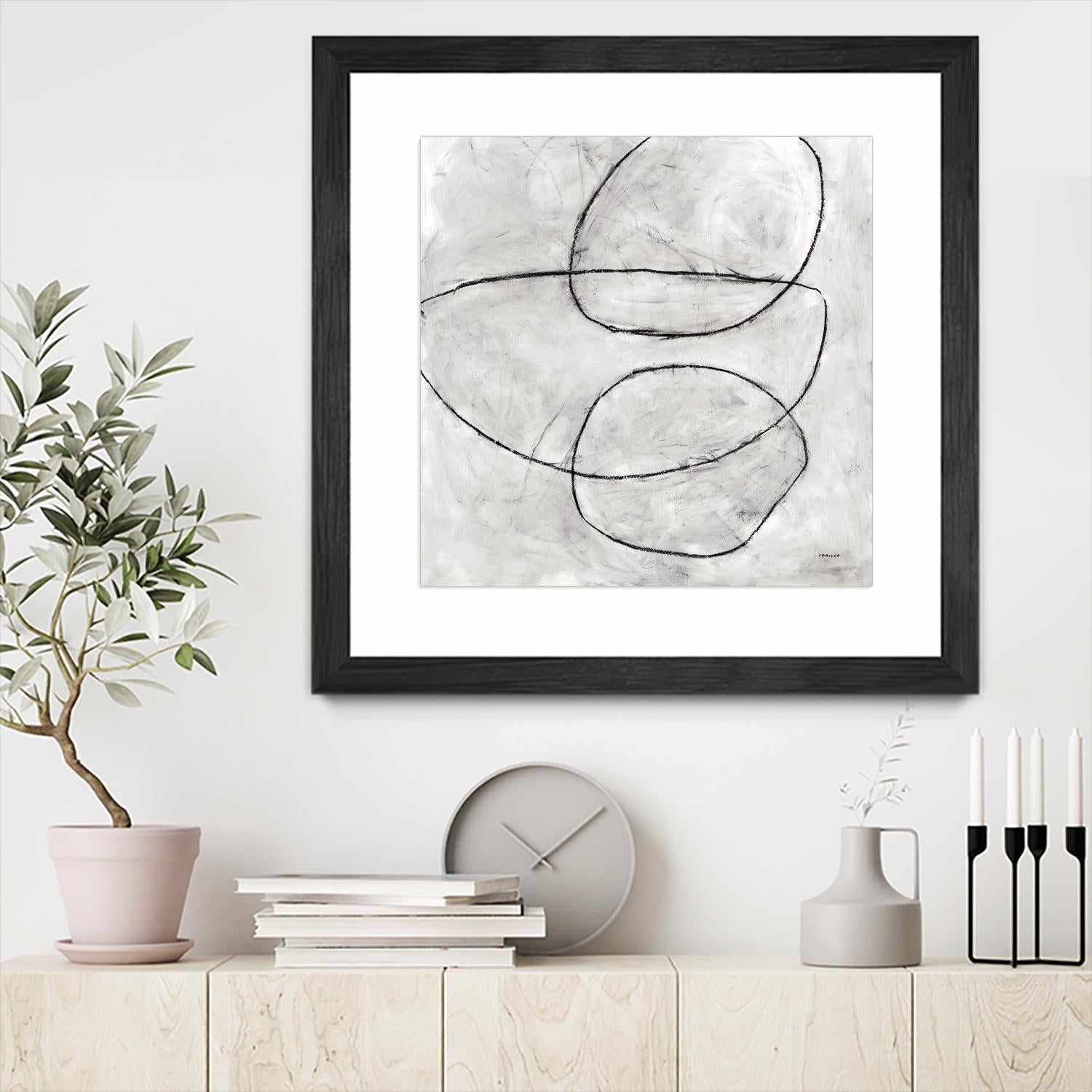 Balance Perspective by Jeff Iorillo on GIANT ART - whites & creams geometric abstract circles