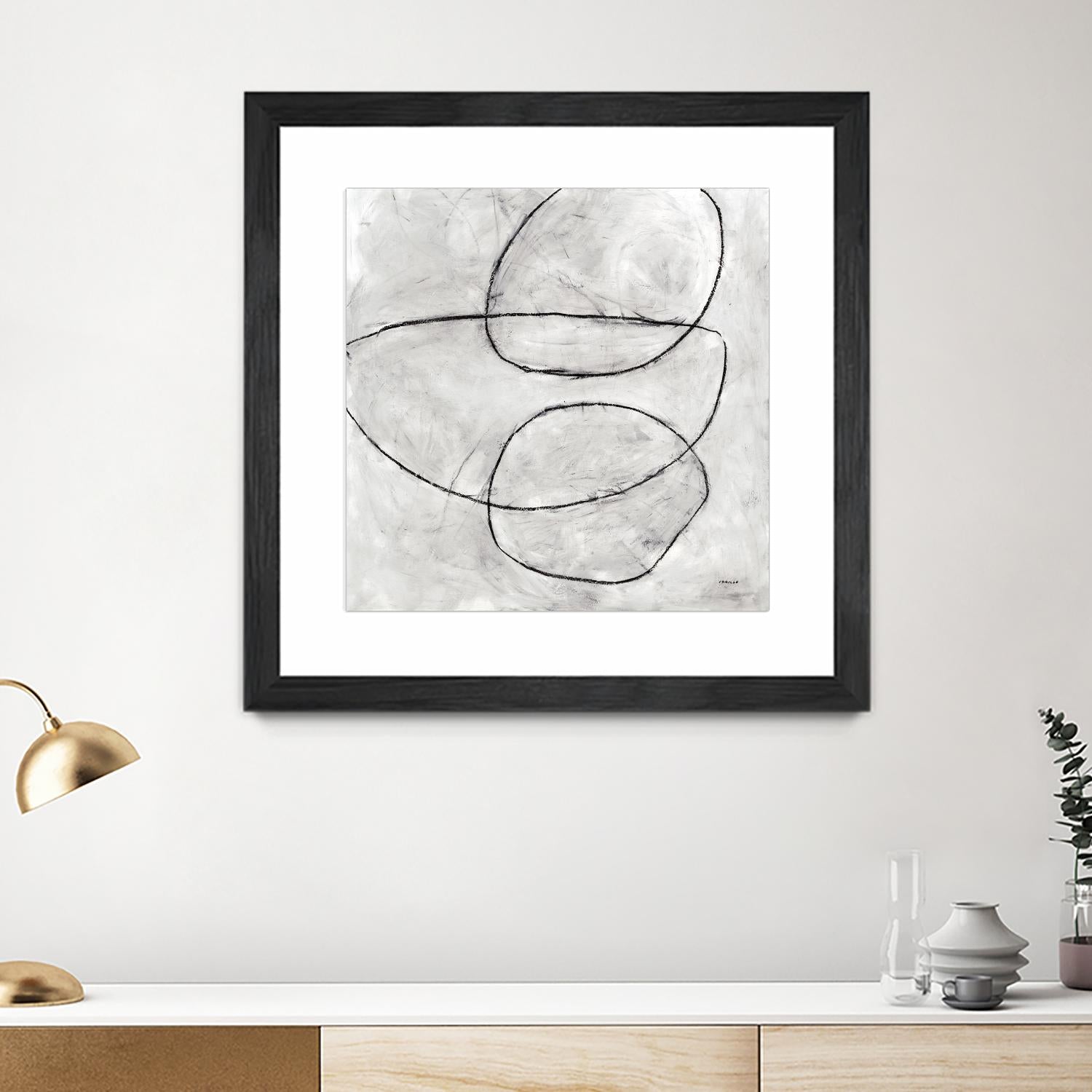 Balance Perspective by Jeff Iorillo on GIANT ART - whites & creams geometric abstract circles