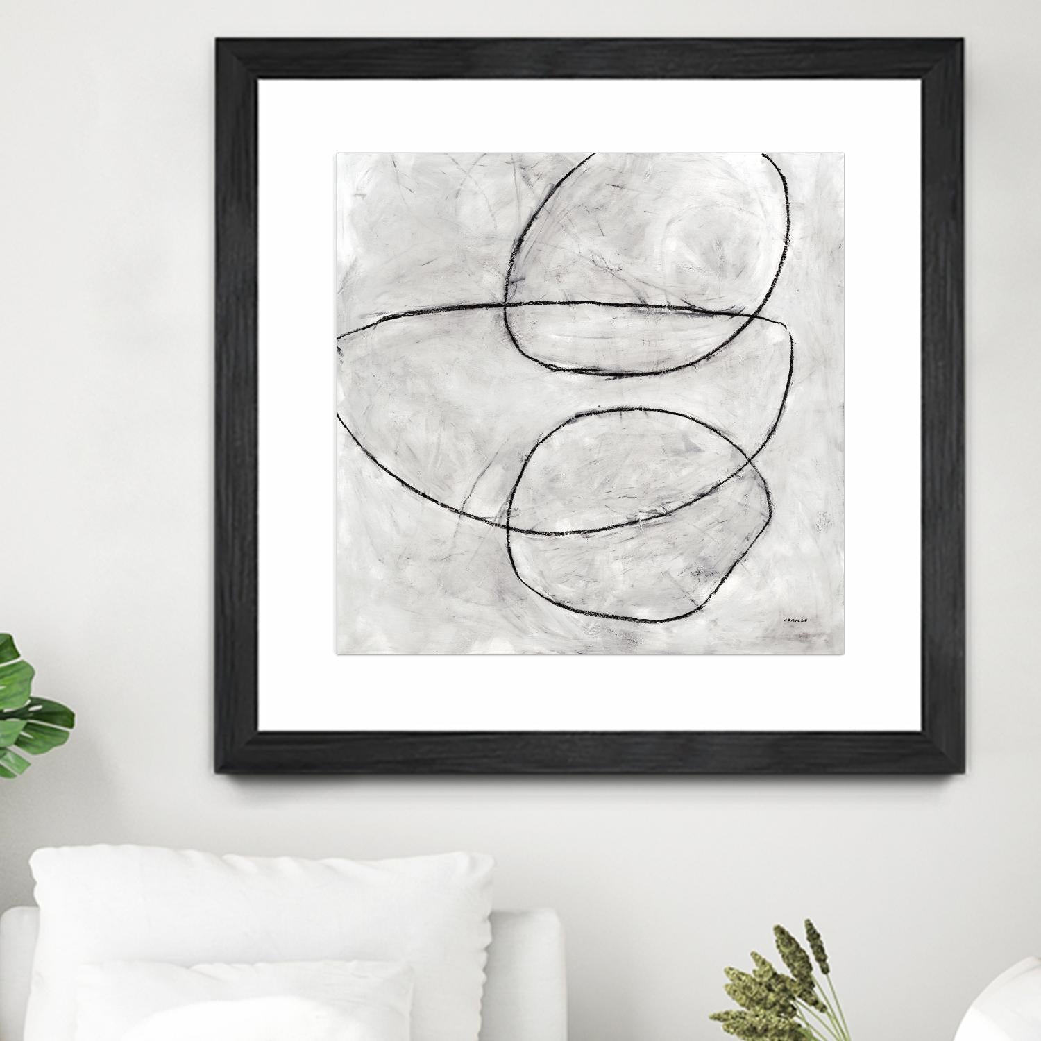 Balance Perspective by Jeff Iorillo on GIANT ART - whites & creams geometric abstract circles