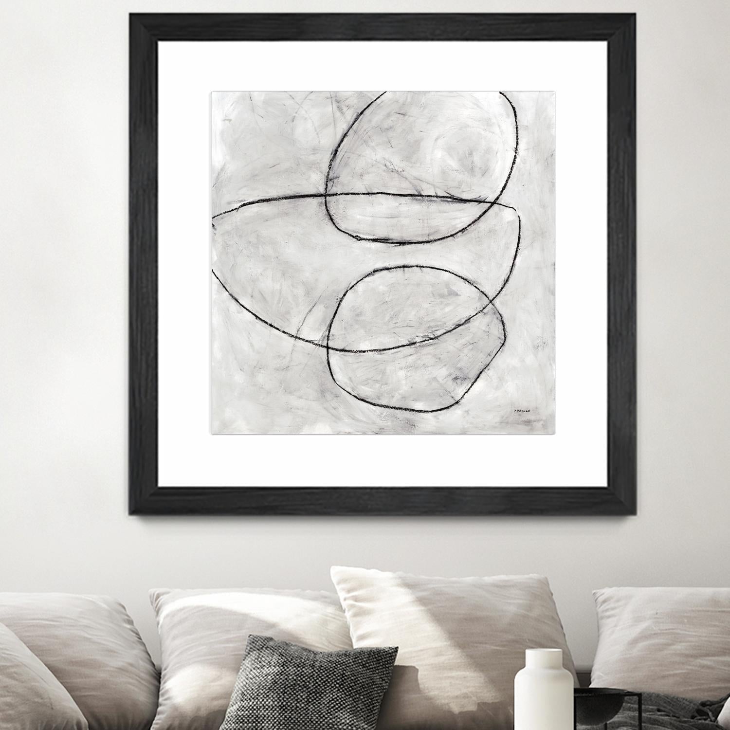 Balance Perspective by Jeff Iorillo on GIANT ART - whites & creams geometric abstract circles