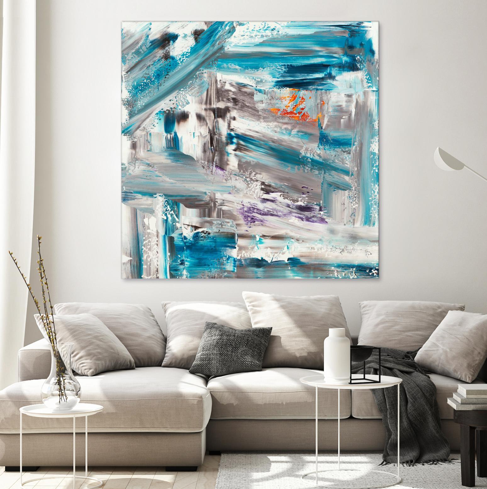 UNTIL THE VERY LAST SECOND by JEFF IORILLO on GIANT ART - blue abstract abstract