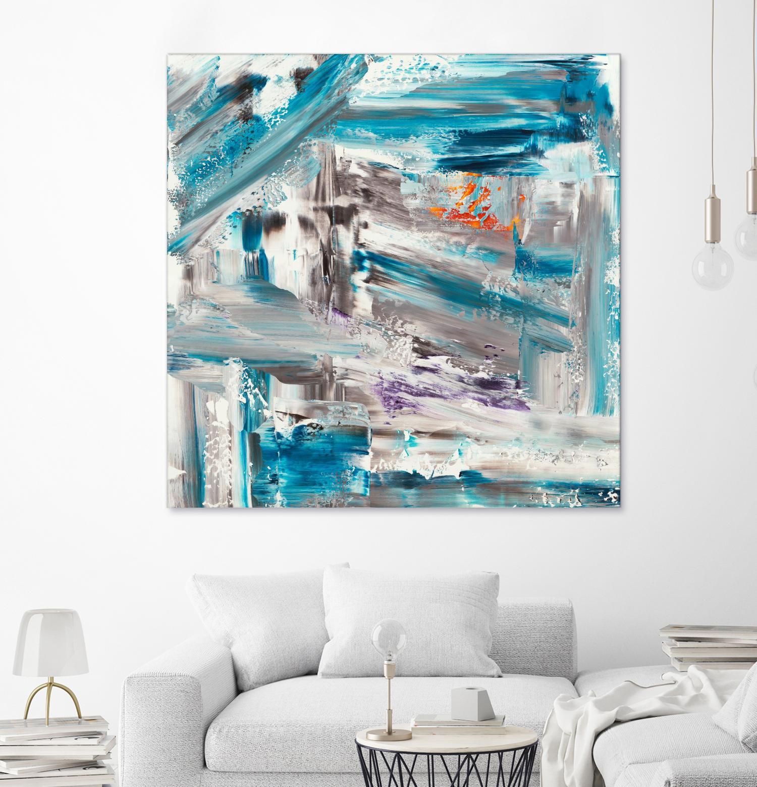 UNTIL THE VERY LAST SECOND by JEFF IORILLO on GIANT ART - blue abstract abstract