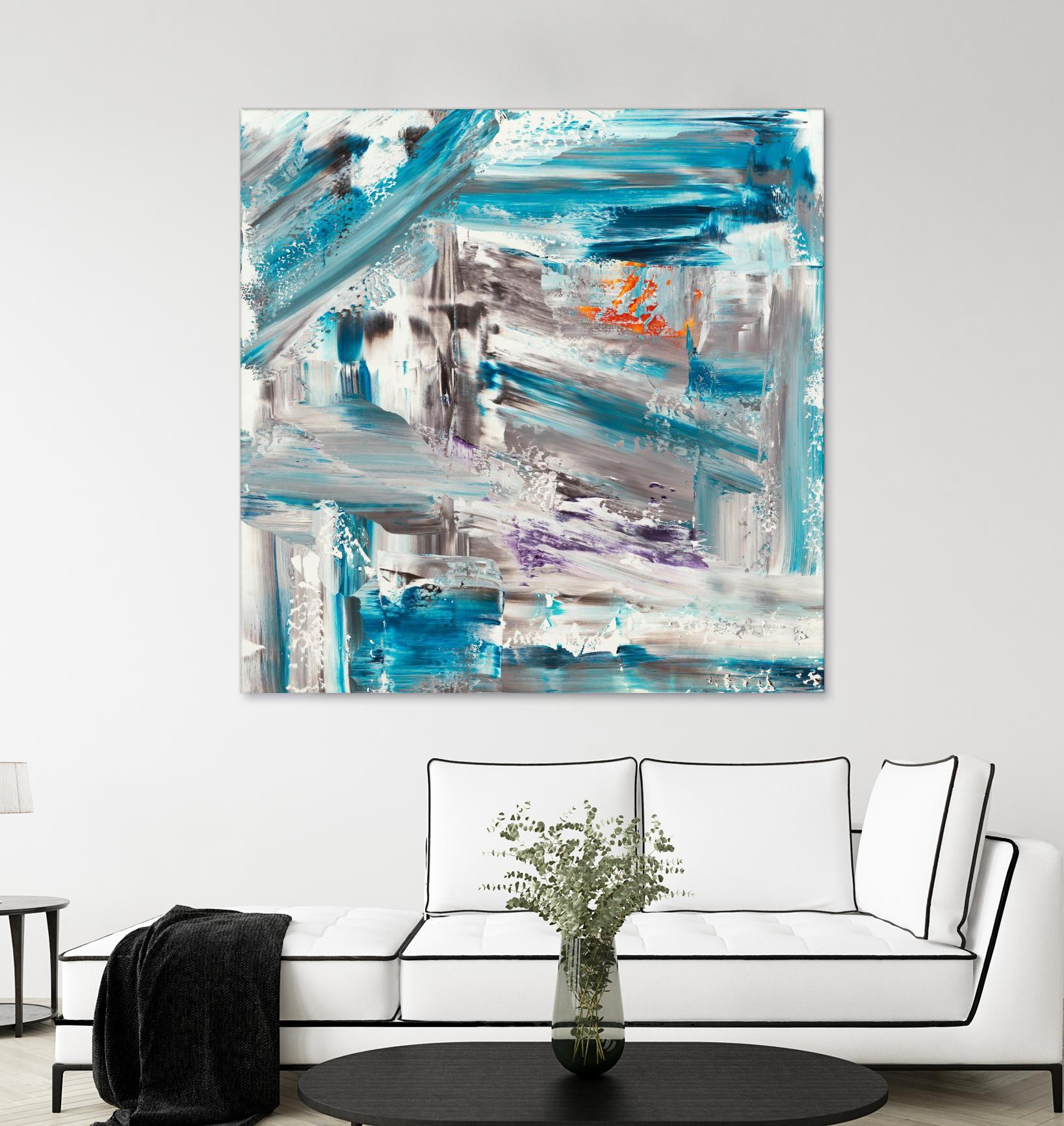 UNTIL THE VERY LAST SECOND by JEFF IORILLO on GIANT ART - blue abstract abstract