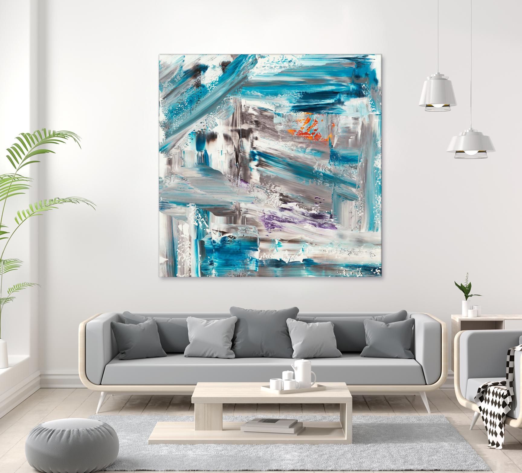 UNTIL THE VERY LAST SECOND by JEFF IORILLO on GIANT ART - blue abstract abstract