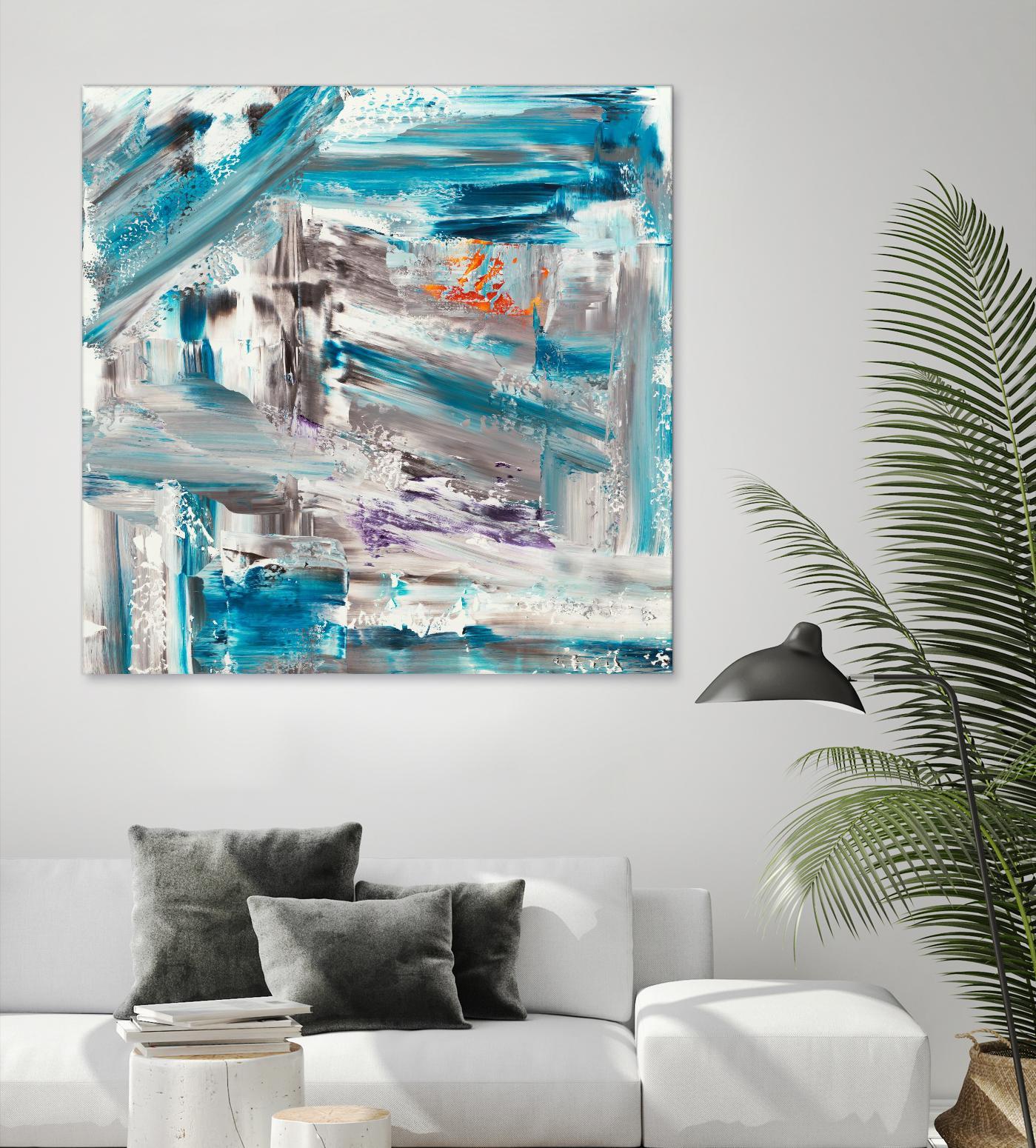 UNTIL THE VERY LAST SECOND by JEFF IORILLO on GIANT ART - blue abstract abstract