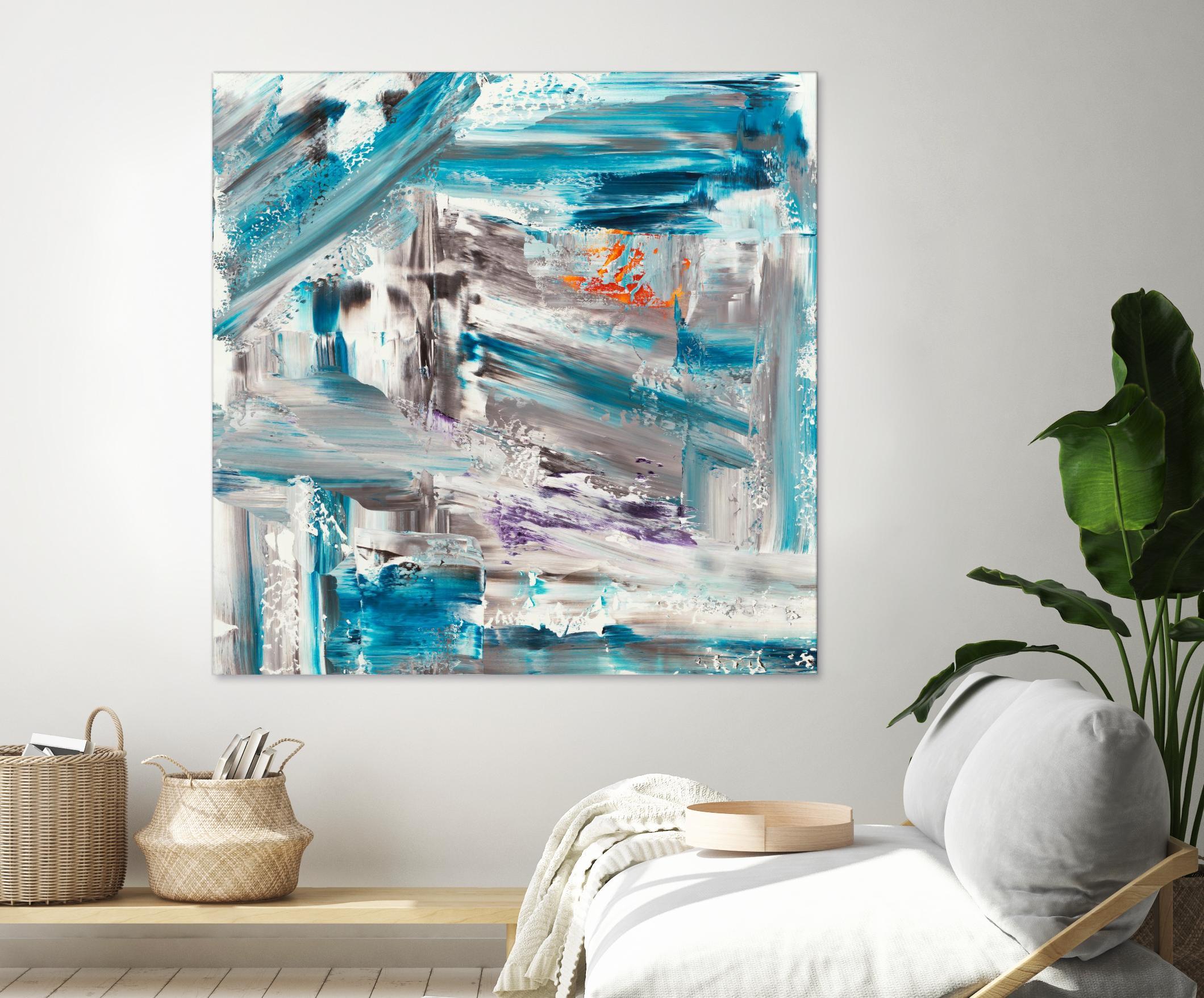 UNTIL THE VERY LAST SECOND by JEFF IORILLO on GIANT ART - blue abstract abstract