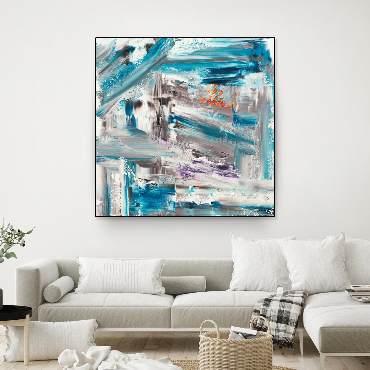 UNTIL THE VERY LAST SECOND by JEFF IORILLO on GIANT ART - blue abstract abstract
