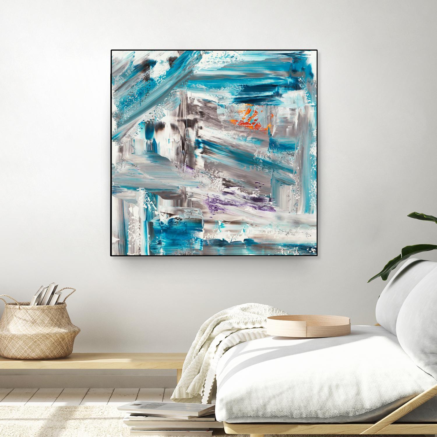 UNTIL THE VERY LAST SECOND by JEFF IORILLO on GIANT ART - blue abstract abstract