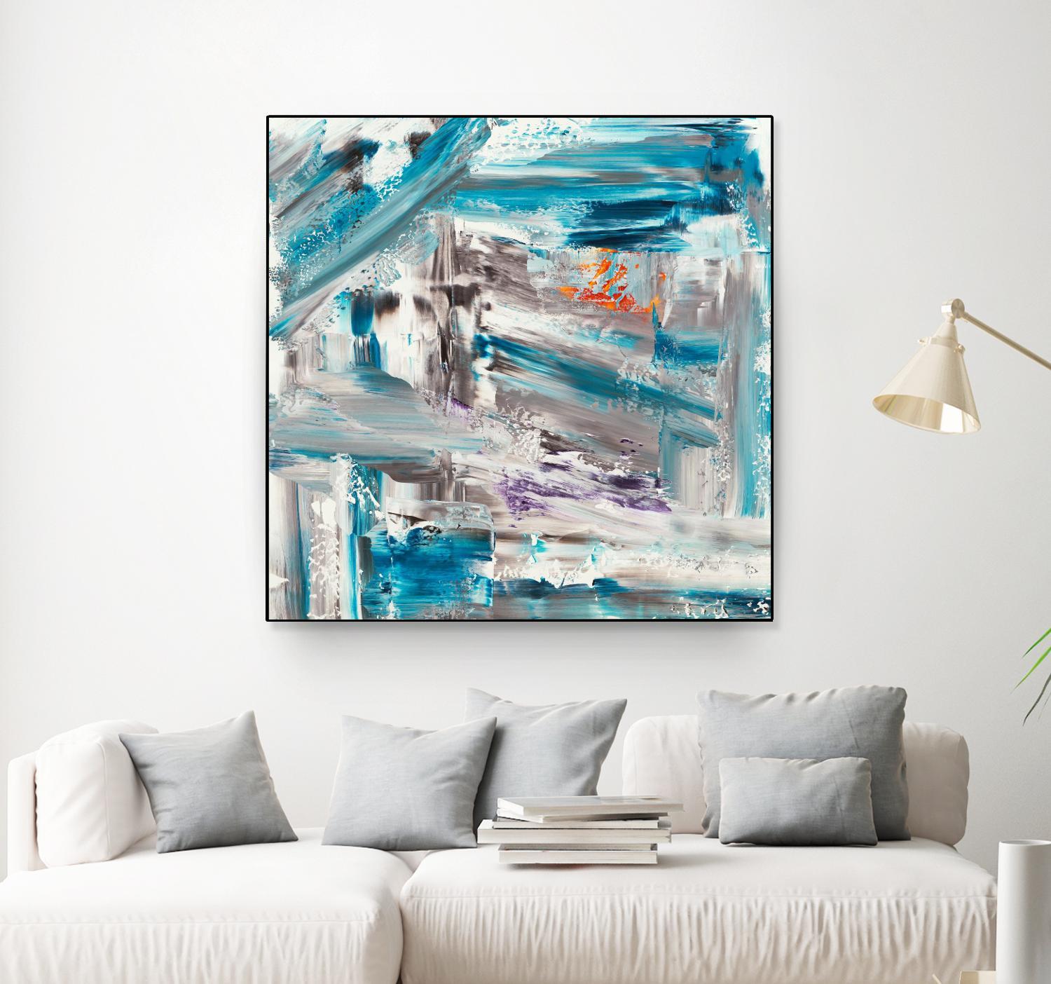 UNTIL THE VERY LAST SECOND by JEFF IORILLO on GIANT ART - blue abstract abstract